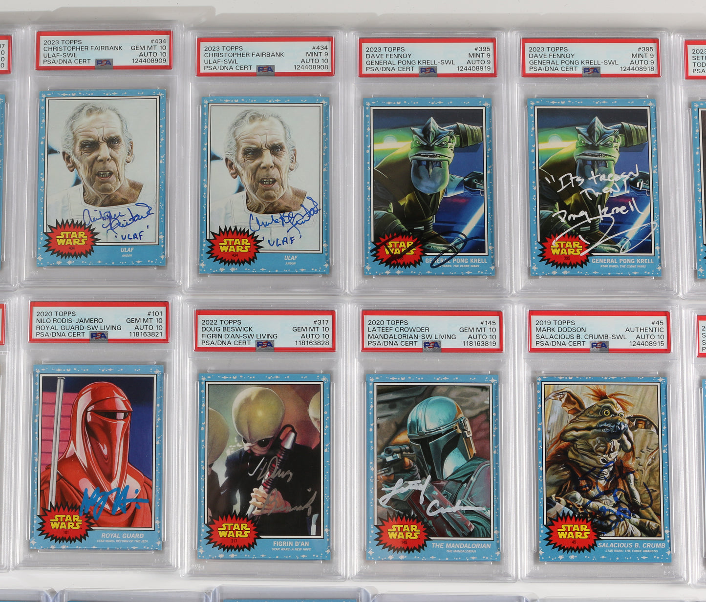 
                  
                    Star Wars Signed Loose & Encapsulated Topps Living Set Trading Cards 85pc LOT
                  
                