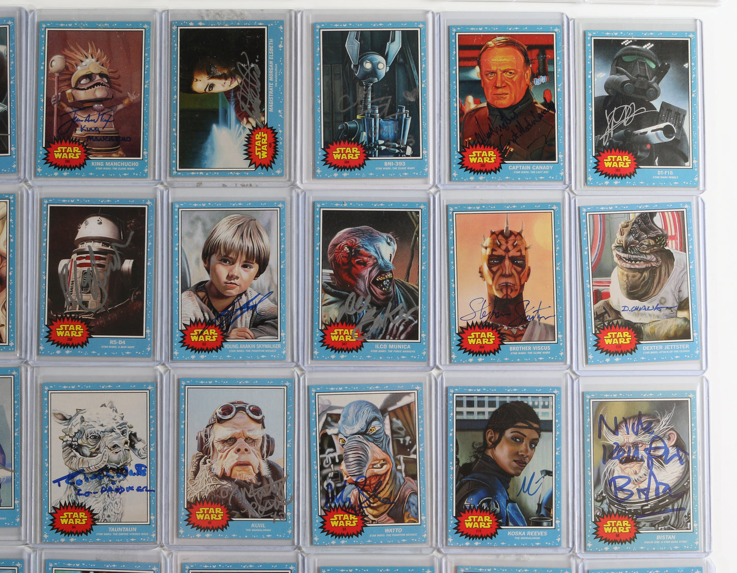
                  
                    Star Wars Signed Loose & Encapsulated Topps Living Set Trading Cards 85pc LOT
                  
                