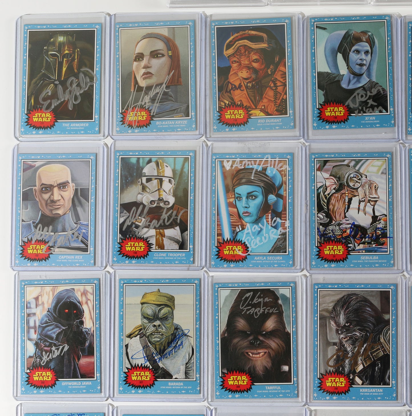 
                  
                    Star Wars Signed Loose & Encapsulated Topps Living Set Trading Cards 85pc LOT
                  
                