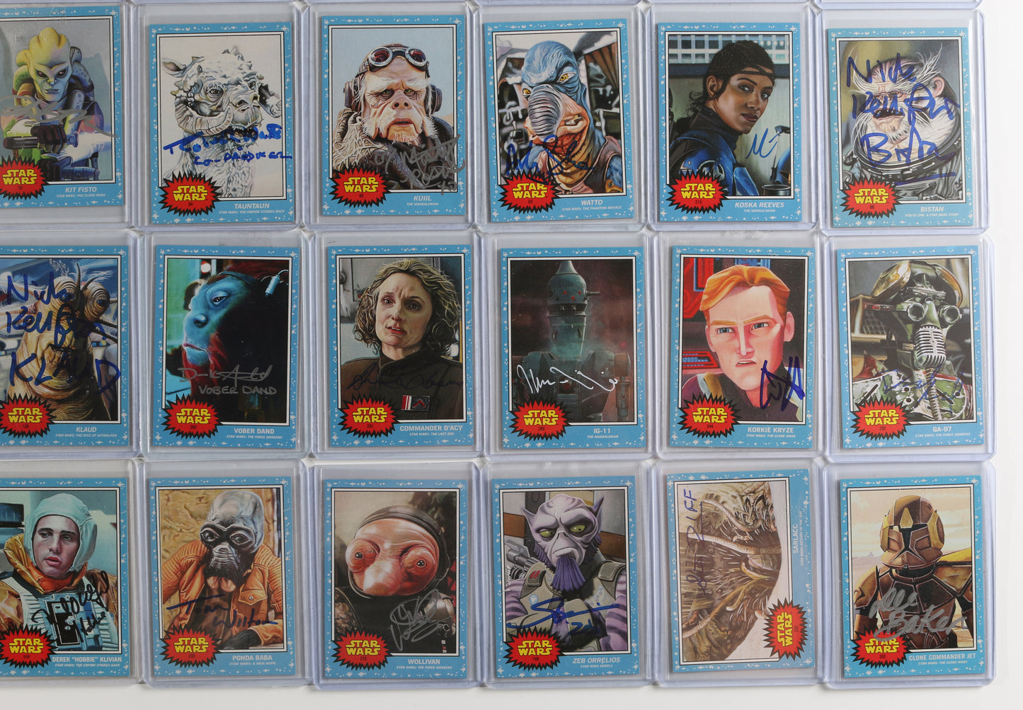 
                  
                    Star Wars Signed Loose & Encapsulated Topps Living Set Trading Cards 85pc LOT
                  
                