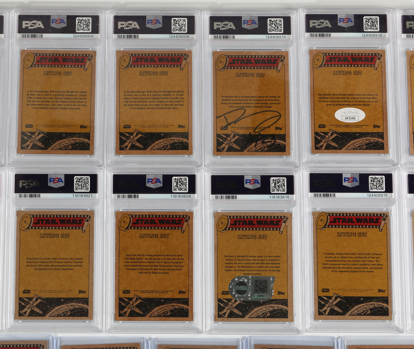 
                  
                    Star Wars Signed Loose & Encapsulated Topps Living Set Trading Cards 85pc LOT
                  
                