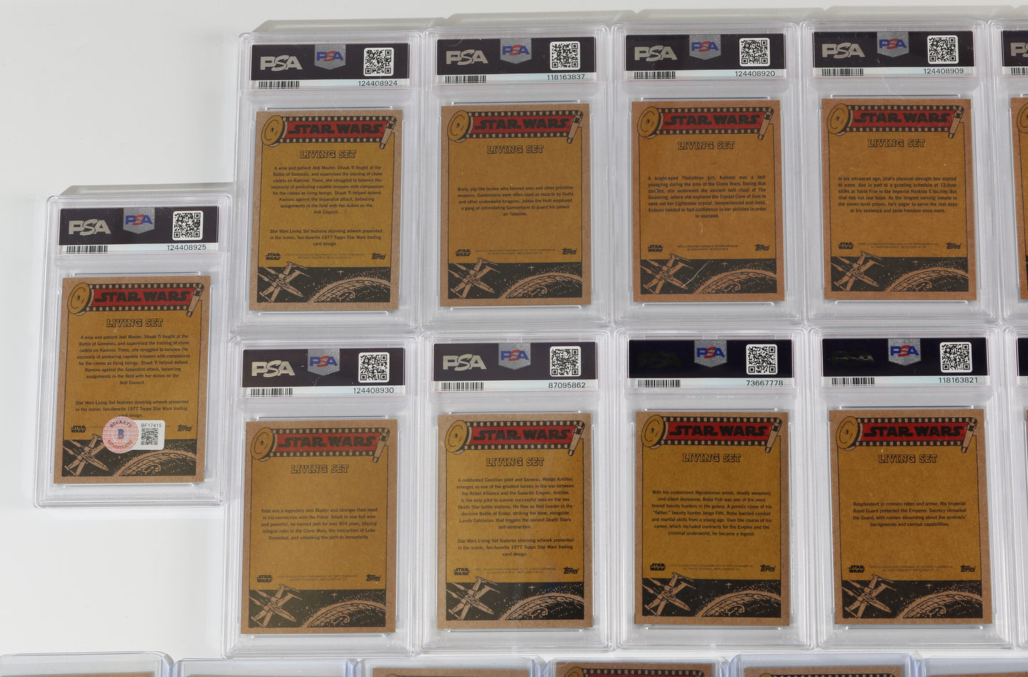 
                  
                    Star Wars Signed Loose & Encapsulated Topps Living Set Trading Cards 85pc LOT
                  
                