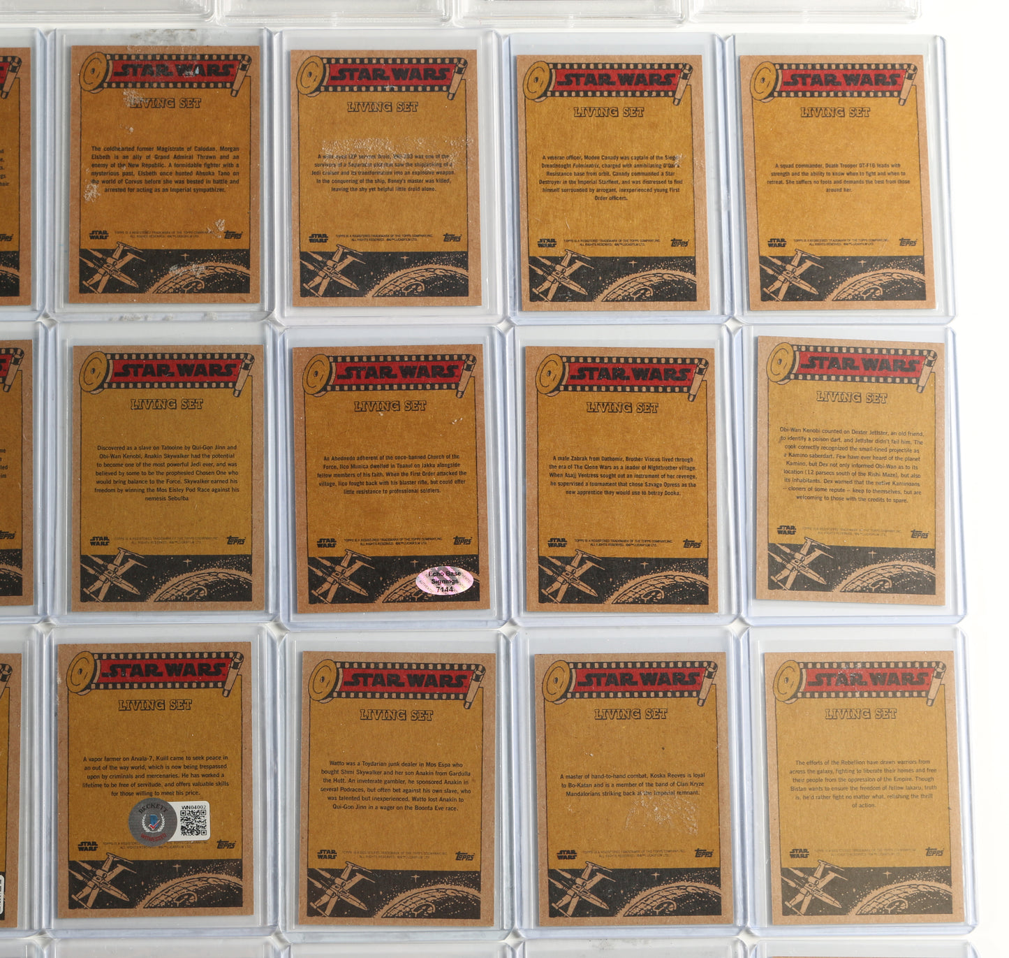 
                  
                    Star Wars Signed Loose & Encapsulated Topps Living Set Trading Cards 85pc LOT
                  
                