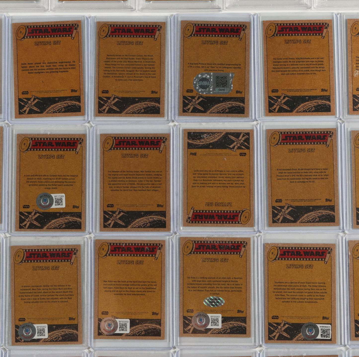 
                  
                    Star Wars Signed Loose & Encapsulated Topps Living Set Trading Cards 85pc LOT
                  
                