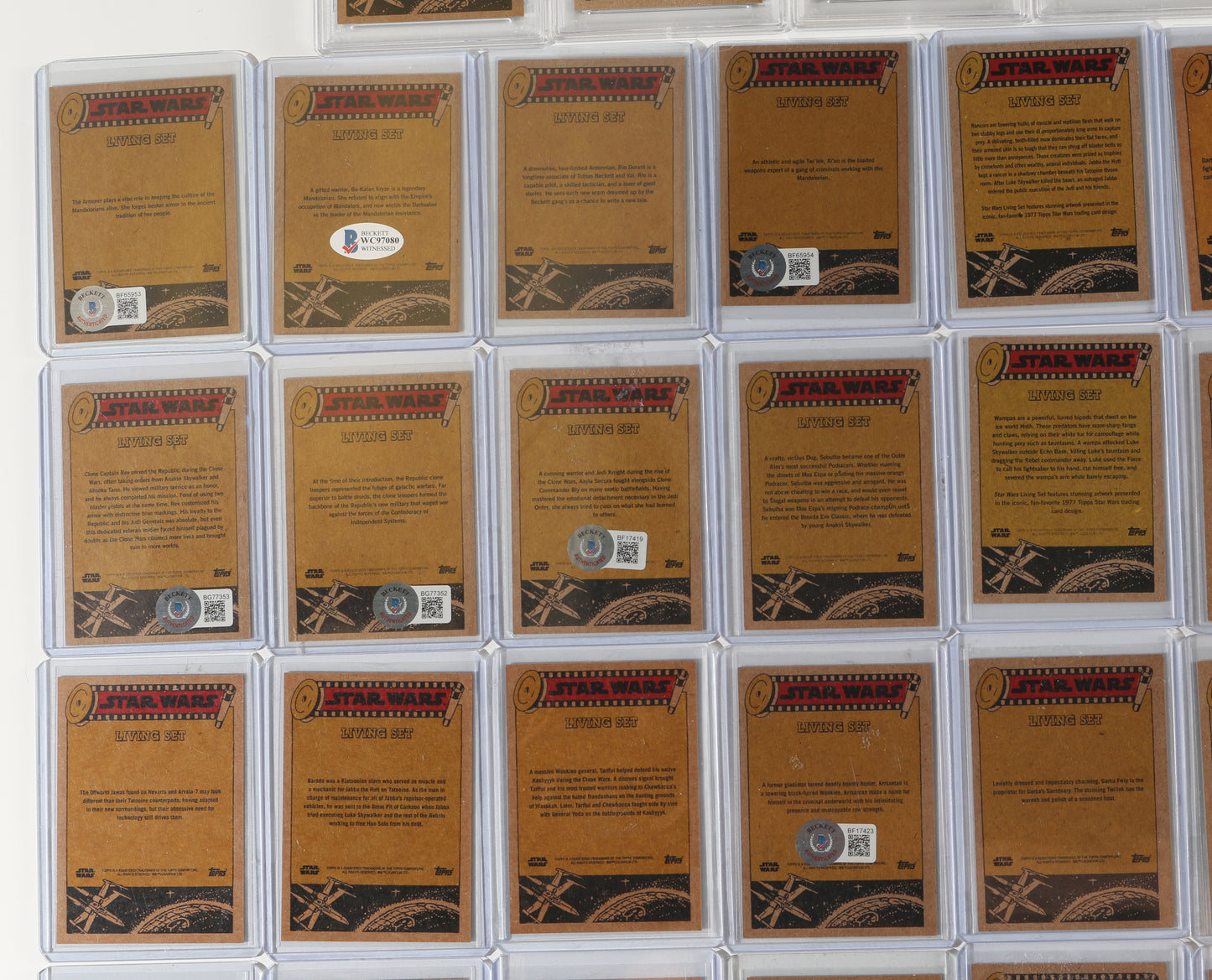 
                  
                    Star Wars Signed Loose & Encapsulated Topps Living Set Trading Cards 85pc LOT
                  
                