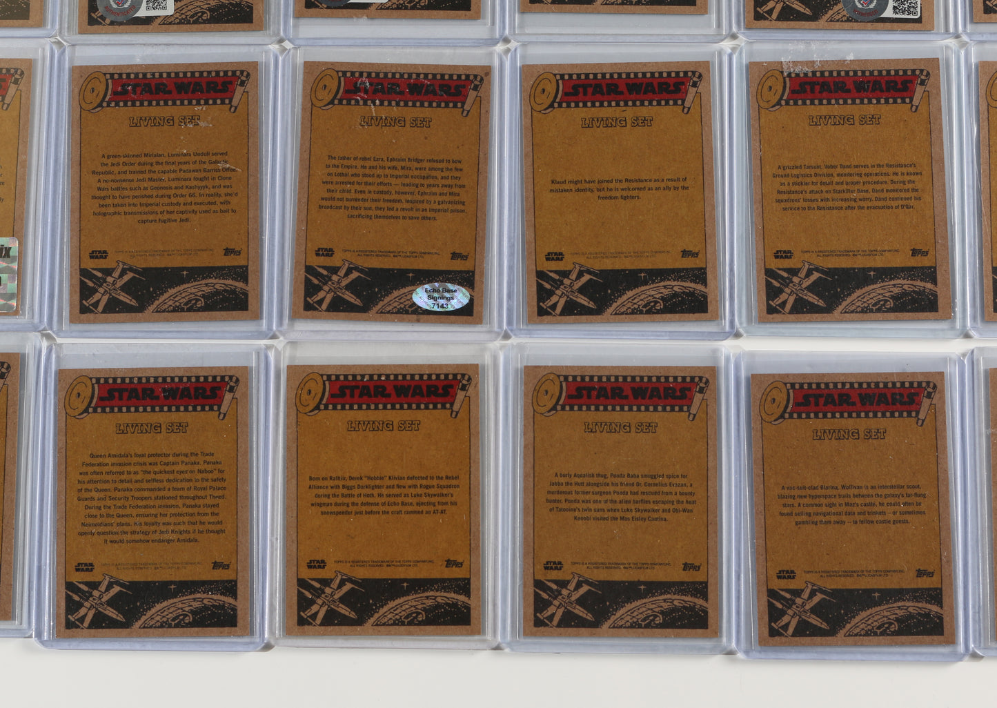 
                  
                    Star Wars Signed Loose & Encapsulated Topps Living Set Trading Cards 85pc LOT
                  
                
