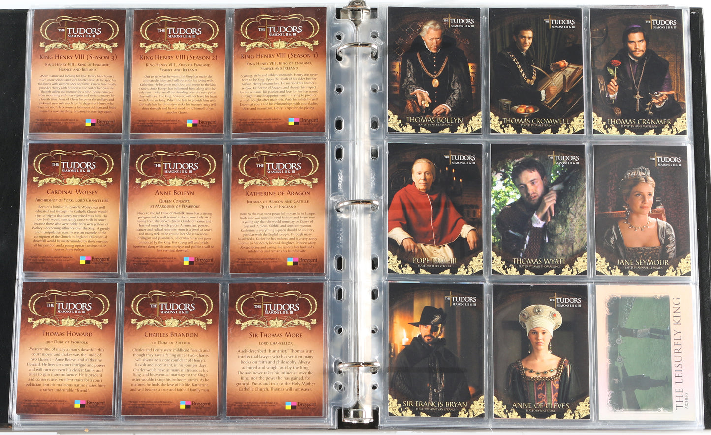 
                  
                    The Tudors Breygent Trading Cards 133pc LOT with 12 Cards Signed by Natalie Dormer, Gabrielle Anwar, Annabelle Wallis, Maria Doyle Kennedy, Jonathan Rhys Meyers, Sarah Bolger, Tamzin Merchant, James Frain, Joanne King, & More
                  
                