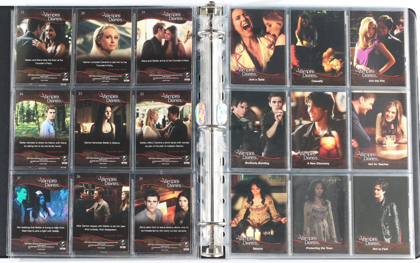 
                  
                    The Vampire Diaries Cryptozoic Trading Cards 103pc LOT with 20 Cards Signed by Nina Dobrev, Paul Wesley, Ian Somerhalder, Steven R. McQueen, Katerina Graham, Candice Accola, Zach Roerig, Michael Trevino, Sara Canning, & More
                  
                