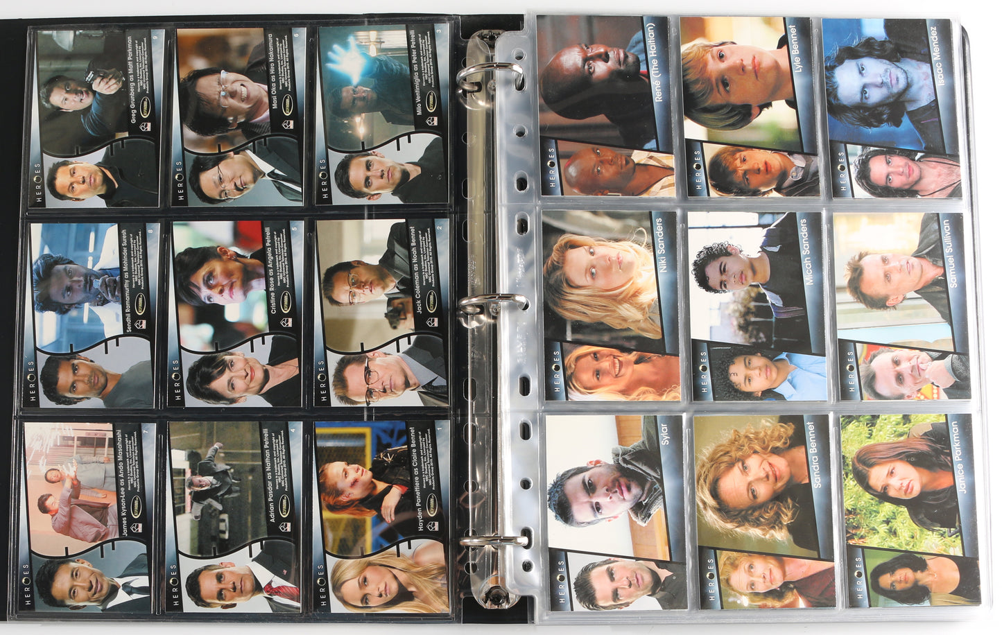 
                  
                    Heroes Rittenhouse Trading Cards 134pc LOT with 43 Cards Signed by Hayden Panettiere, Kristen Bell, Ernie Hudson, Bruce Boxleitner, George Takei, Jack Coleman, James Kyson Lee, Malcolm McDowell, Eric Roberts, Sendhil Ramamurthy, & More
                  
                