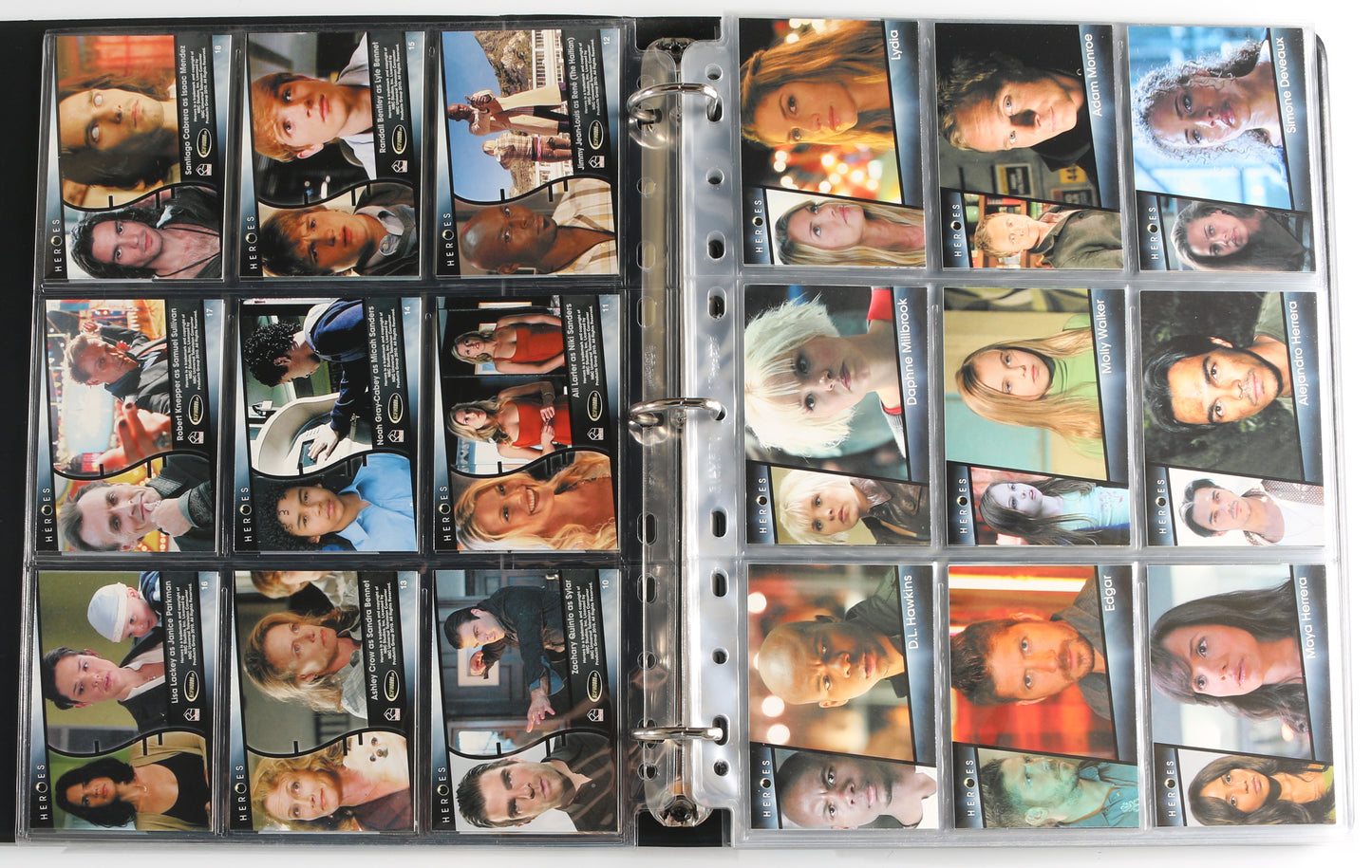 
                  
                    Heroes Rittenhouse Trading Cards 134pc LOT with 43 Cards Signed by Hayden Panettiere, Kristen Bell, Ernie Hudson, Bruce Boxleitner, George Takei, Jack Coleman, James Kyson Lee, Malcolm McDowell, Eric Roberts, Sendhil Ramamurthy, & More
                  
                