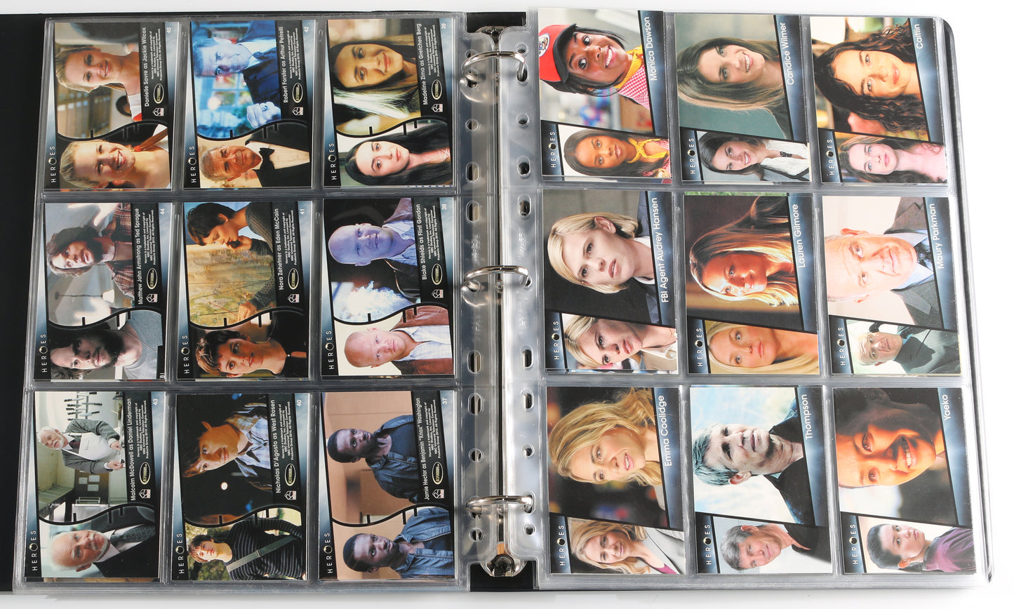 
                  
                    Heroes Rittenhouse Trading Cards 134pc LOT with 43 Cards Signed by Hayden Panettiere, Kristen Bell, Ernie Hudson, Bruce Boxleitner, George Takei, Jack Coleman, James Kyson Lee, Malcolm McDowell, Eric Roberts, Sendhil Ramamurthy, & More
                  
                