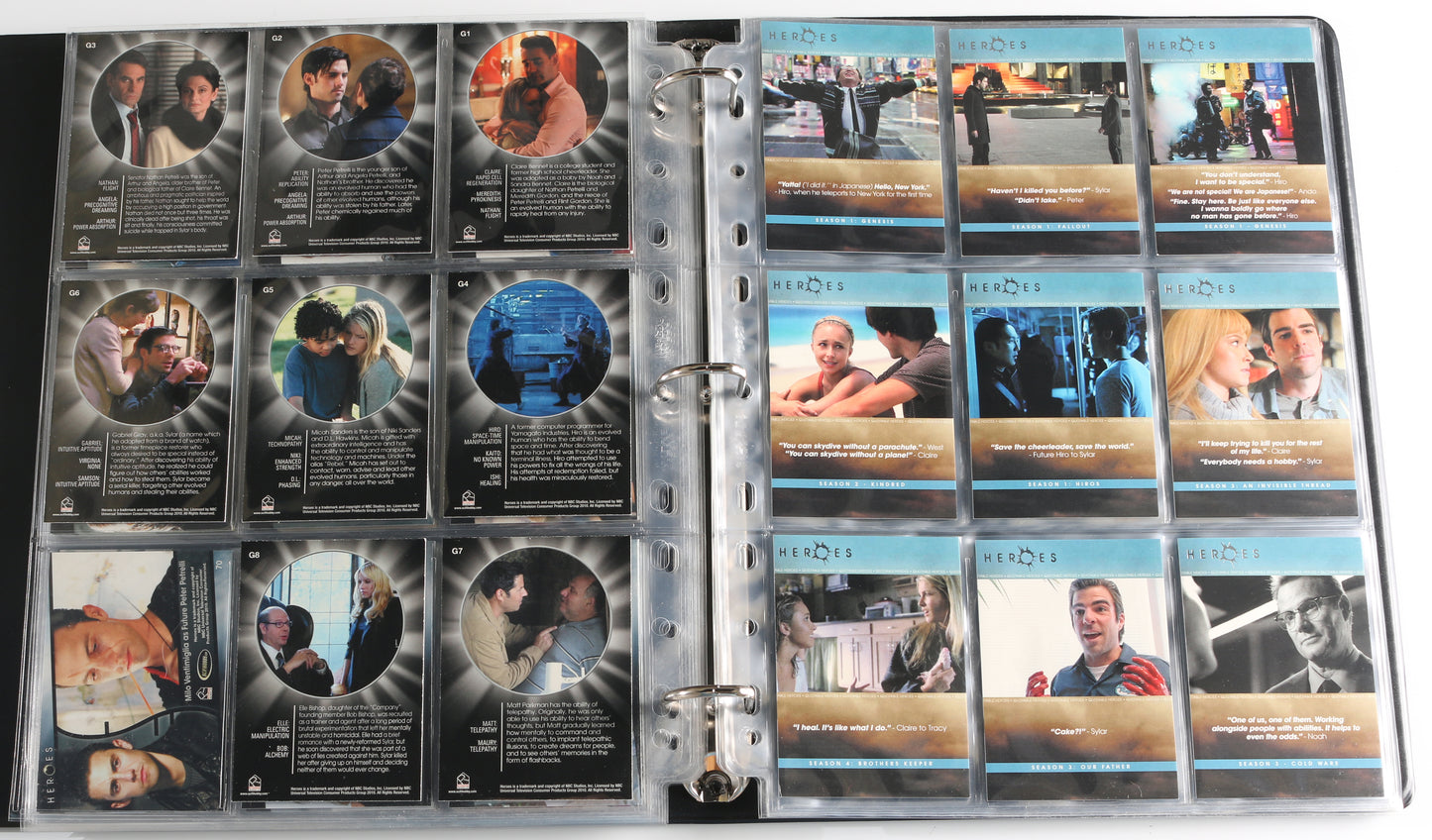 
                  
                    Heroes Rittenhouse Trading Cards 134pc LOT with 43 Cards Signed by Hayden Panettiere, Kristen Bell, Ernie Hudson, Bruce Boxleitner, George Takei, Jack Coleman, James Kyson Lee, Malcolm McDowell, Eric Roberts, Sendhil Ramamurthy, & More
                  
                