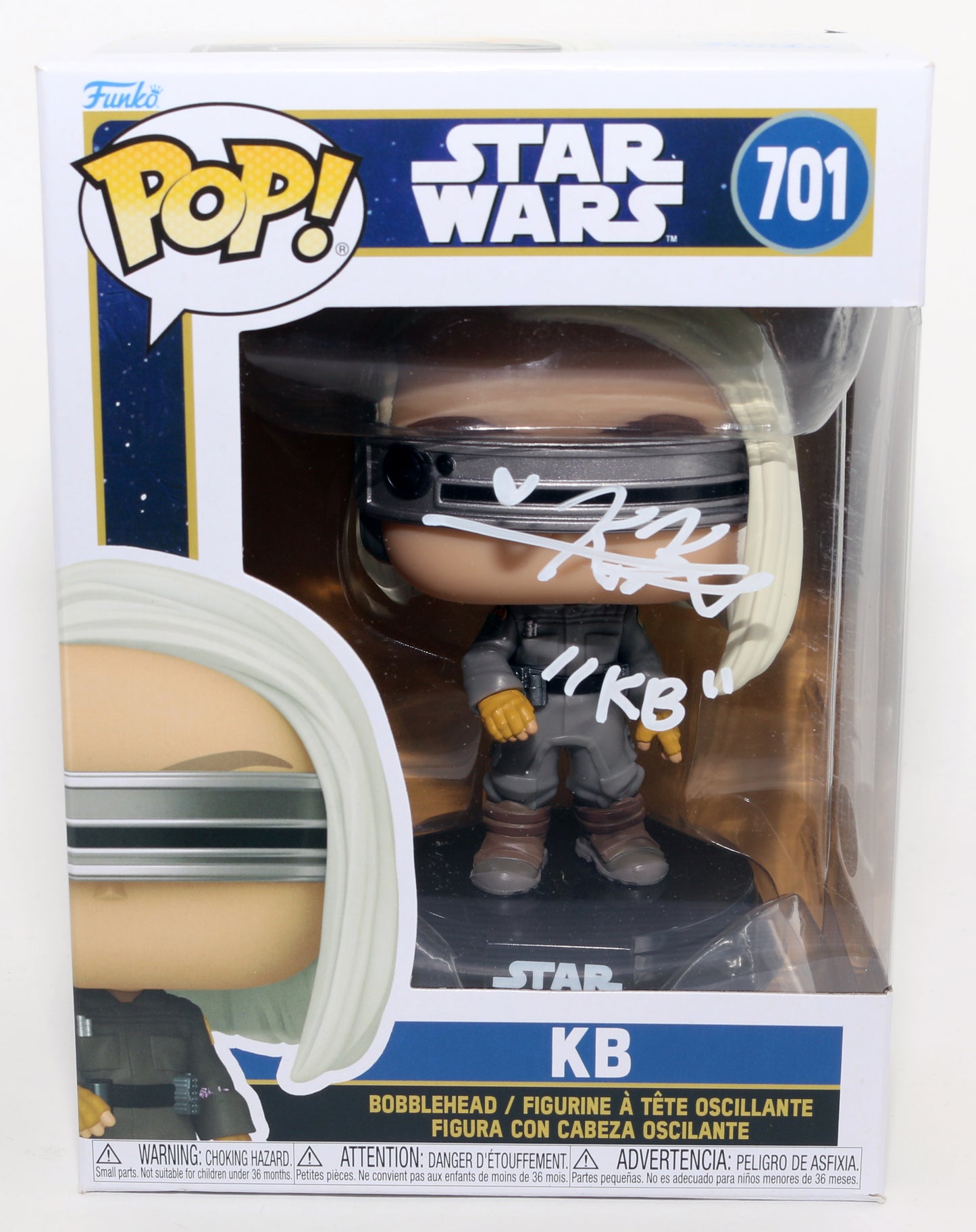 
                  
                    Kyriana Kratter as KB in Star Wars: Skeleton Crew (JSA) Signed Funko POP! #701 with Character Name
                  
                