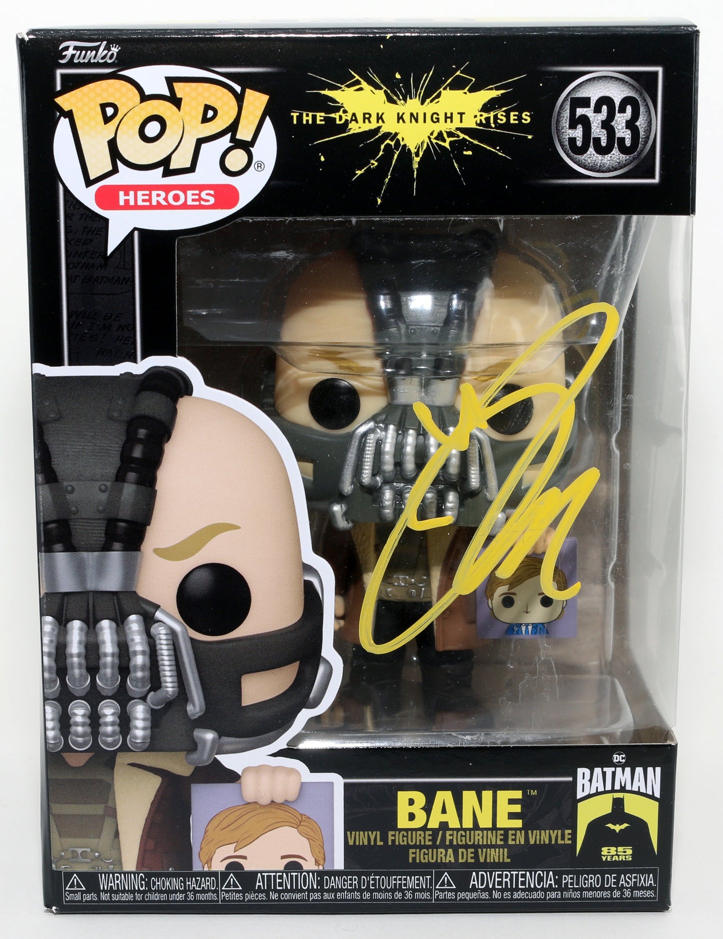 
                  
                    Tom Hardy as Bane in The Dark Knight Rises Signed Funko POP! #533
                  
                