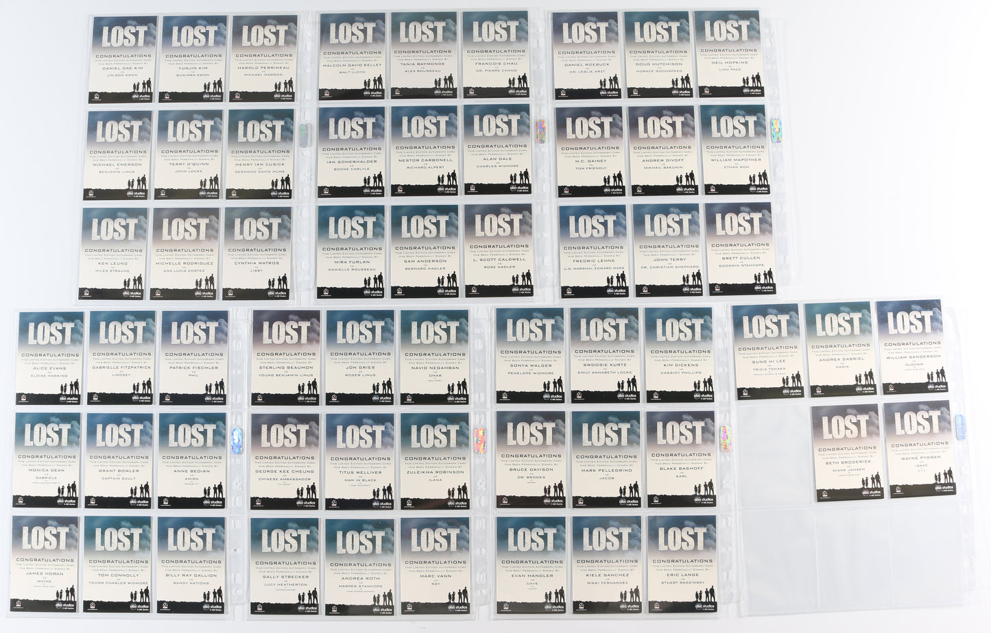 
                  
                    LOST Rittenhouse Trading Cards 315pc LOT with 59 Cards Signed by Harold Perrineau, Yunjin Kim, Daniel Dae Kim, Henry Ian Cusick, Terry O'Quinn, Michael Emerson, Cynthia Watros, Michelle Rodriguez, Ken Leung, Francis Chau, Tana Raymonde, & More
                  
                