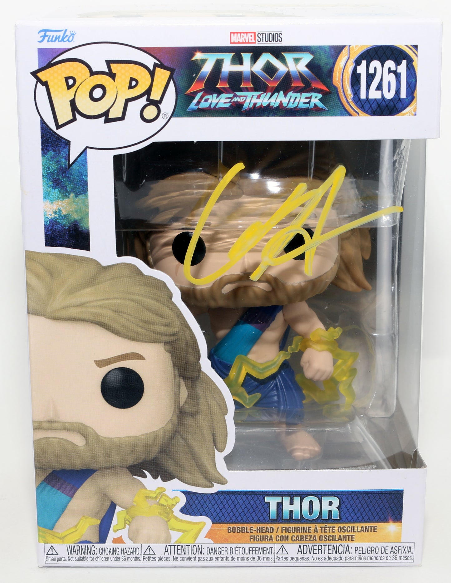 
                  
                    Chris Hemsworth as Thor in Thor: Love & Thunder Signed Funko POP! #1261
                  
                