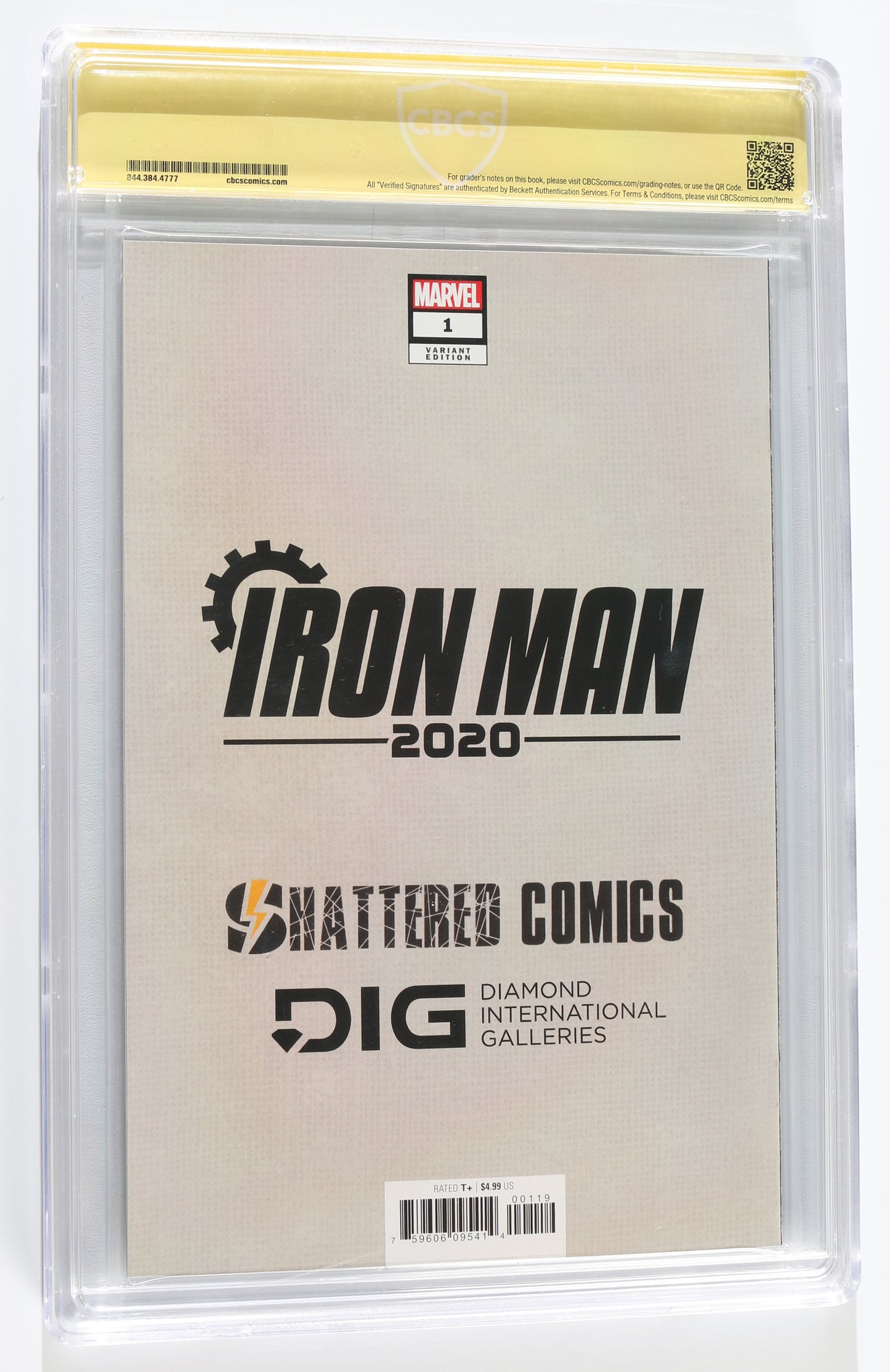 
                  
                    Iron Man 202 #1 - Shattered Comics/DIG Exclusive - Signed by Robert Downey Jr. & Matthew Dimasi (CBCS Witnessed Signature 9.8) 2020
                  
                