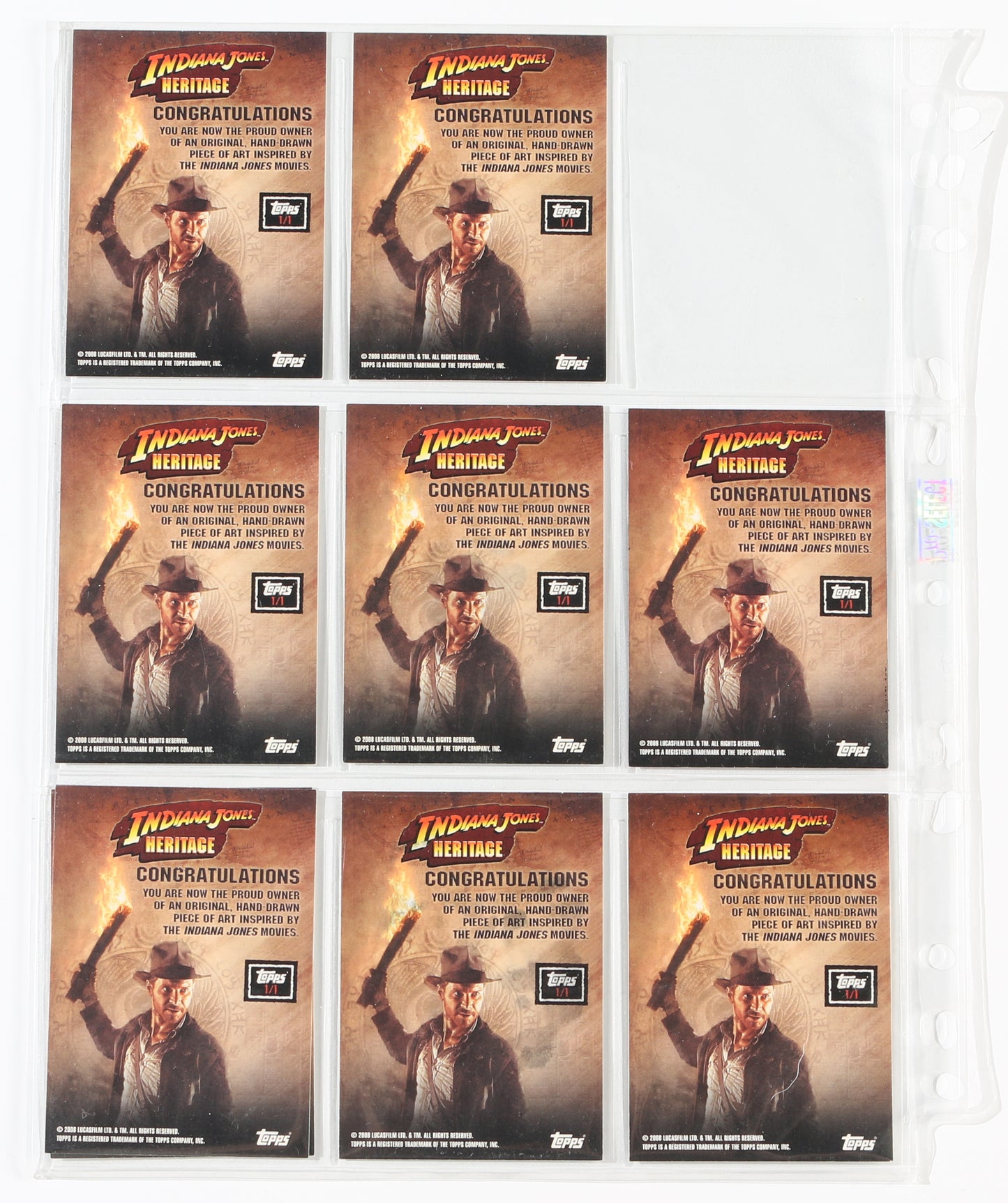 
                  
                    Indiana Jones Heritage Topps Artist Sketch Cards 8pc LOT Drawn by Artists Trevor Grove, Adam Hughes, Josh Howard, Mark McHaley, Ryan Waterhouse, Craig Rousseau, Cynthia Cummens, & More
                  
                