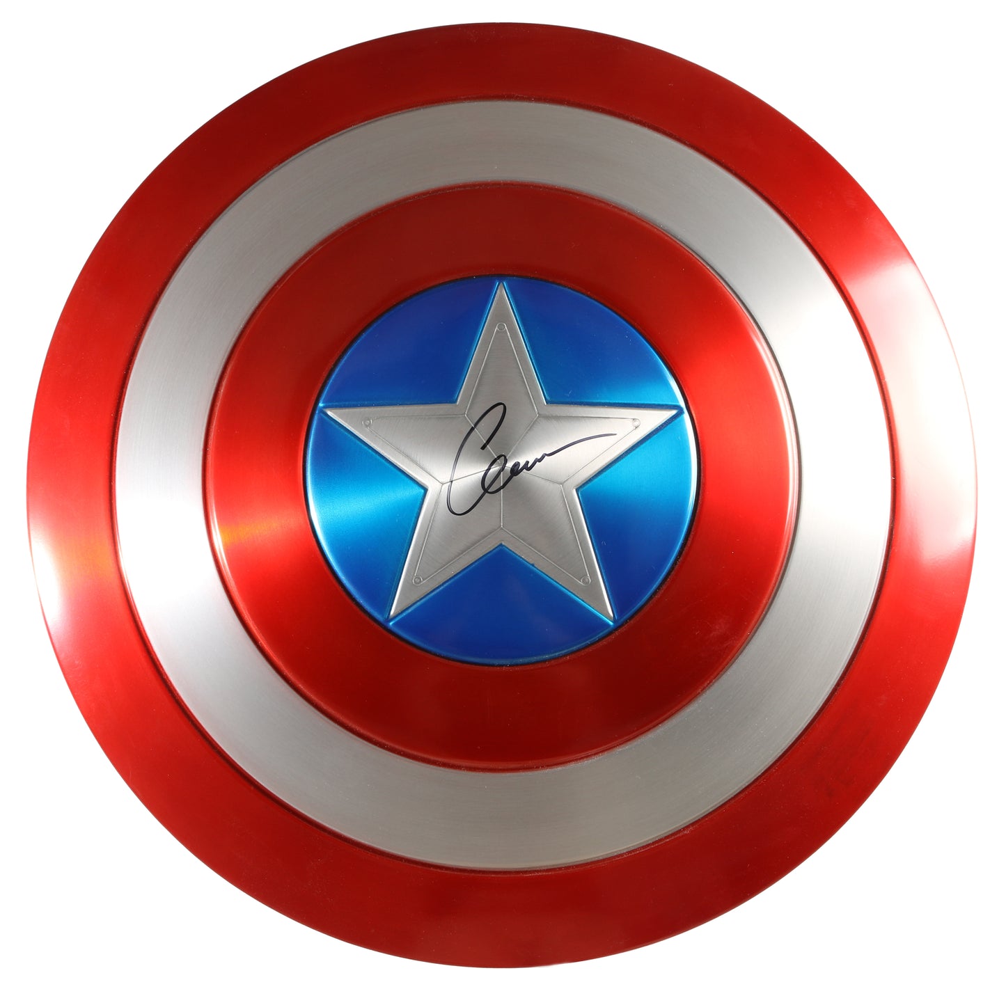 
                  
                    Captain America's Metal Prop Replica Shield (SWAU) Signed by Chris Evans
                  
                