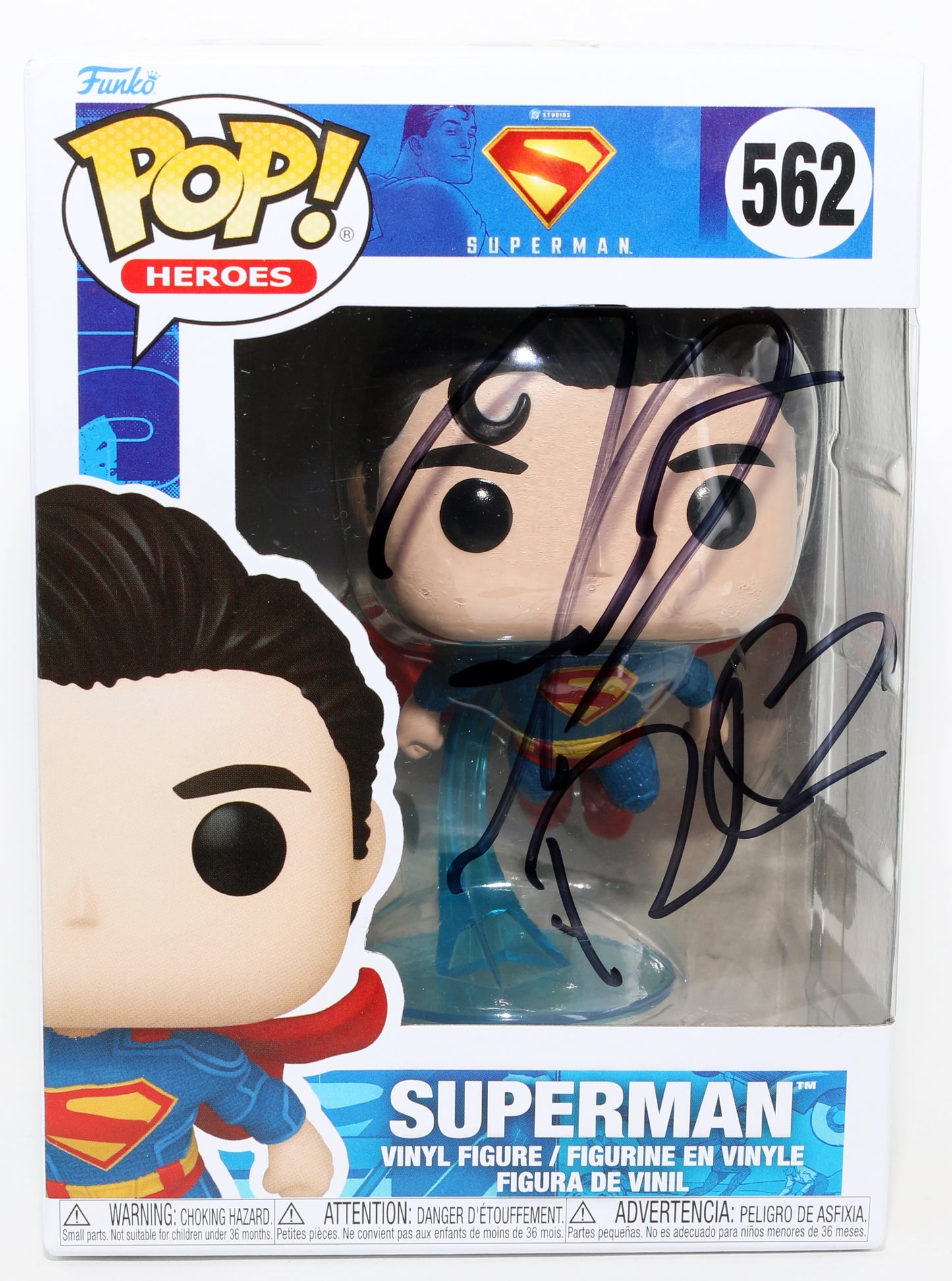 
                  
                    David Corenswet as Superman & Rachel Brosnahan as Lois Lane in James Gunn's Superman (SWAU) Signed Funko POP! #562
                  
                