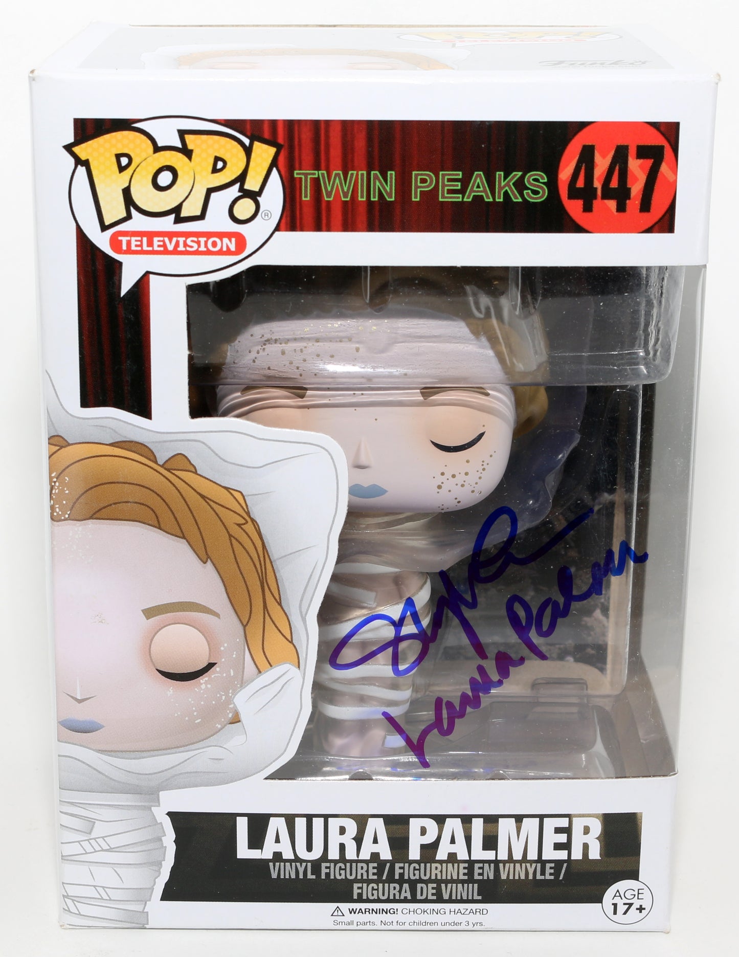 
                  
                    Sheryl Lee as Laura Palmer in Twin Peaks Signed Funko POP! #447 with Character Name
                  
                
