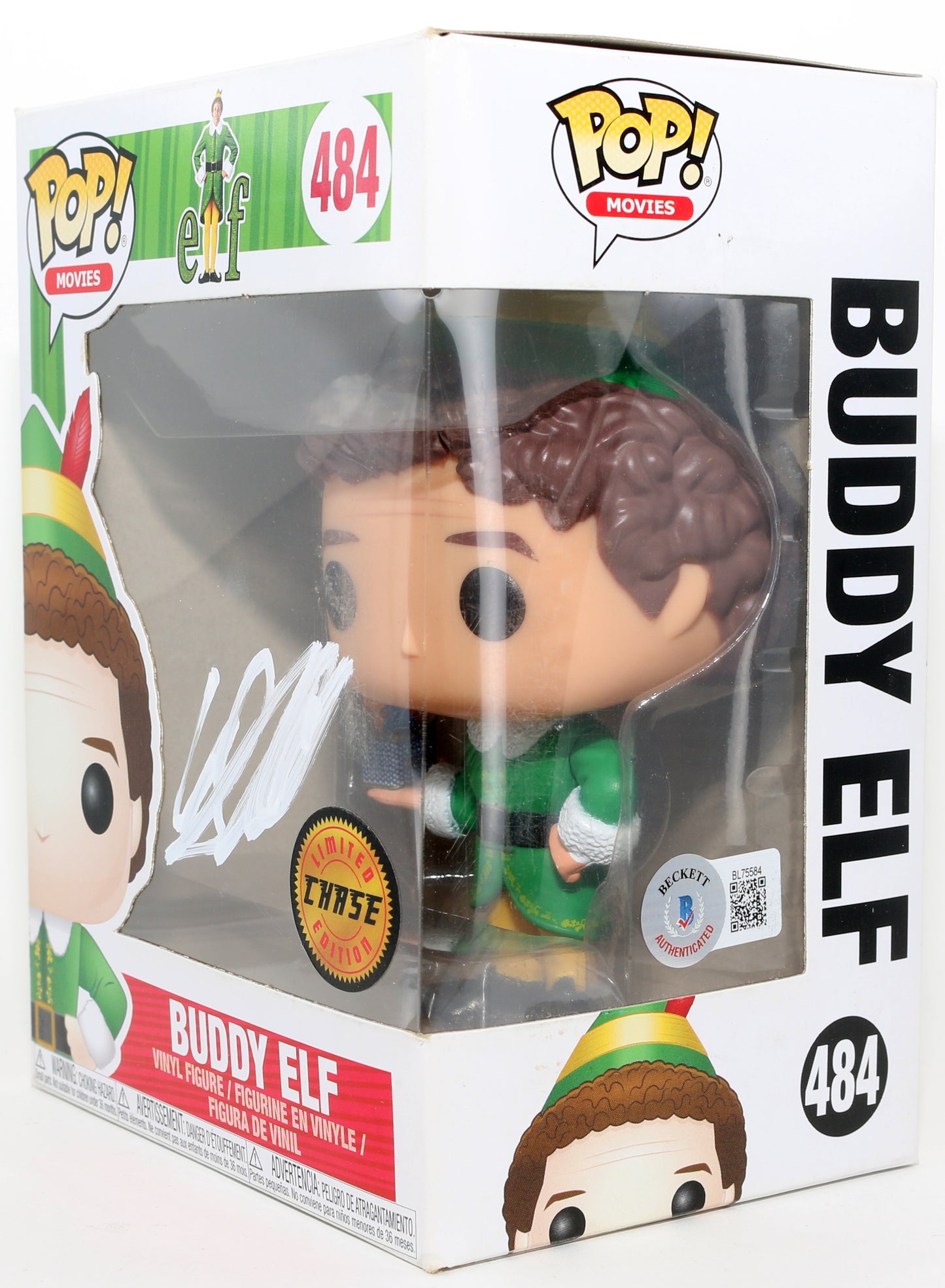 
                  
                    Will Ferrell as Buddy Hobbs / Buddy Elf in Elf Chase Edition (Beckett) Signed Funko POP! #484
                  
                