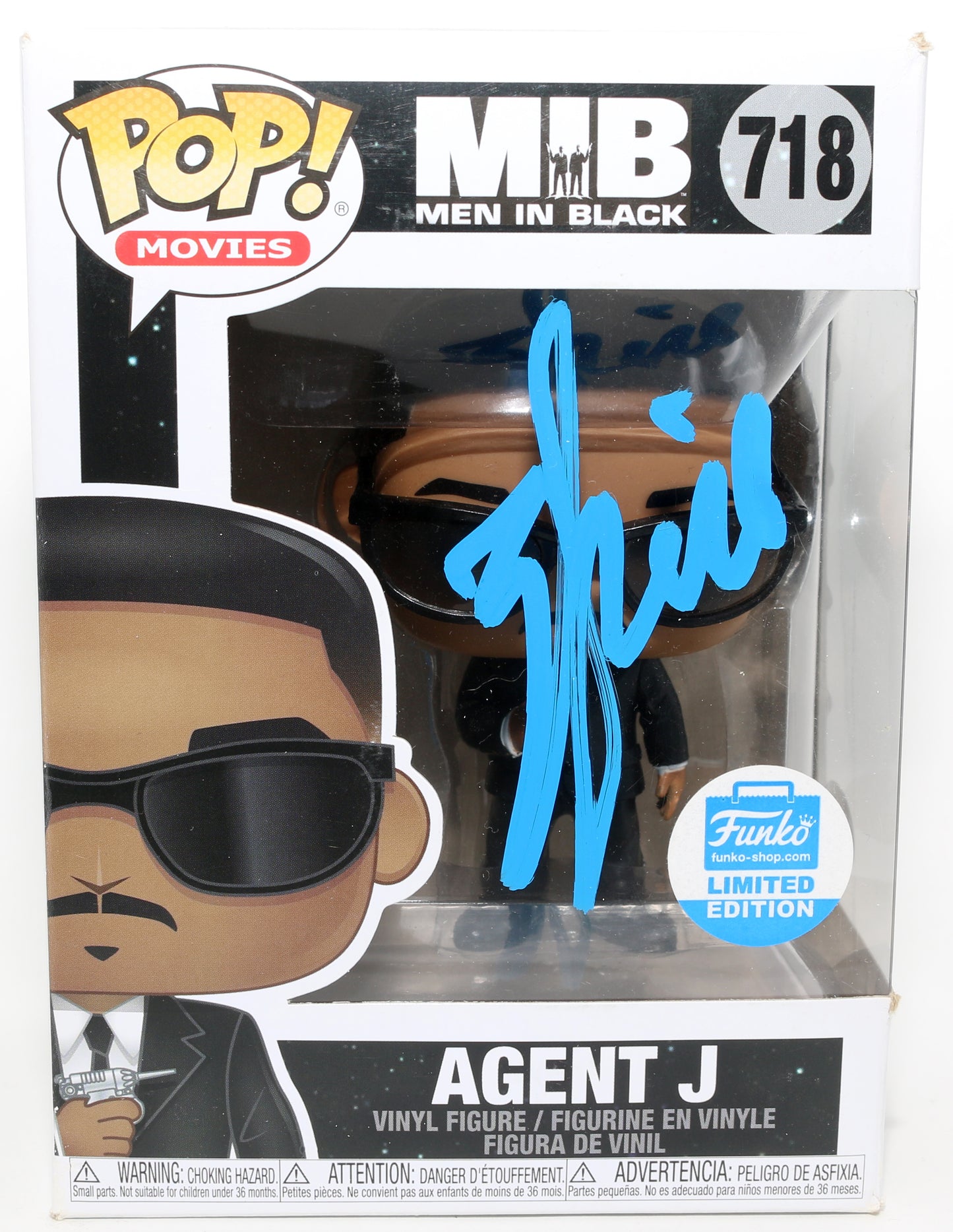 
                  
                    Will Smith as Agent J in Men in Black Funko Store Exclusive (JSA) Signed Funko POP! #718
                  
                