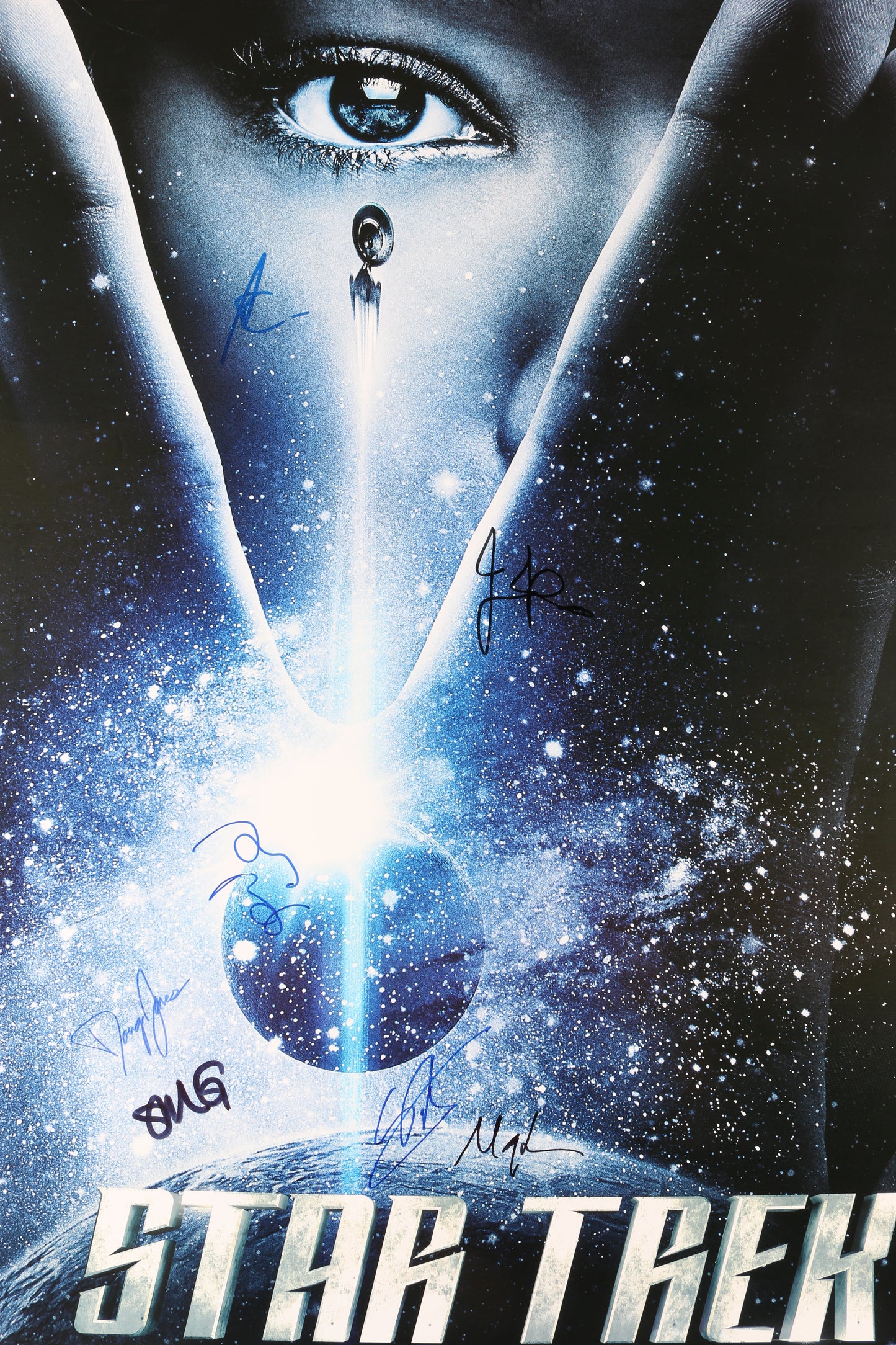 
                  
                    Star Trek: Discovery 24x36 Poster Cast Signed by Akiva Goldsman, Anthony Rapp, Doug Jones, Jason Issacs, Mary Wiseman, Sazad Latif, & Sonequa Martin Green
                  
                
