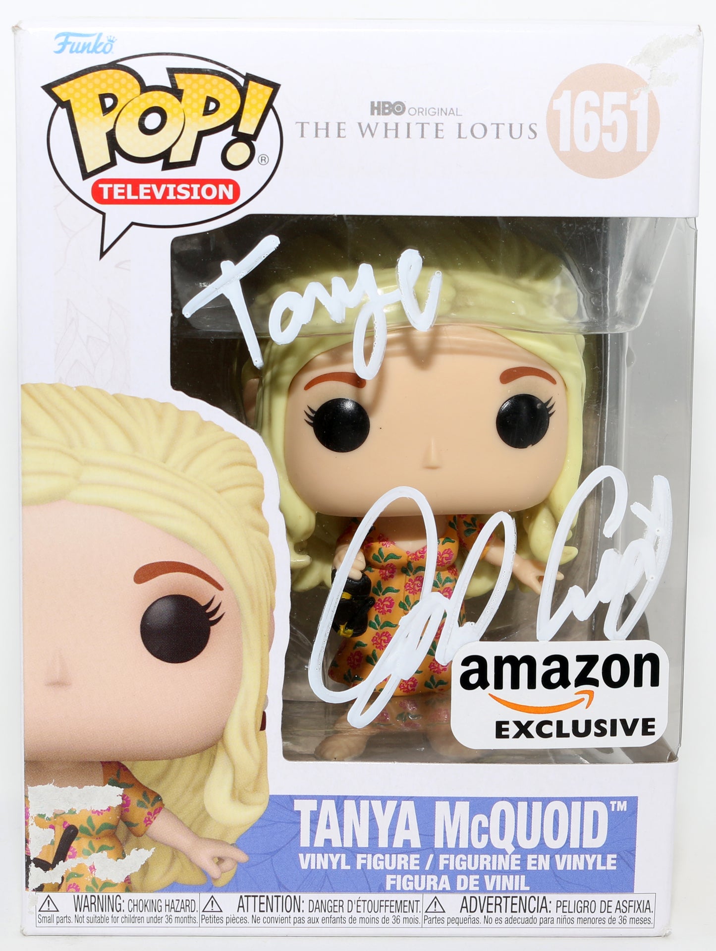 
                  
                    Jennifer Coolidge as Tanya McQuoid in The White Lotus Amazon Exclusive (SWAU) Signed Funko POP! #1651 with Character Name
                  
                