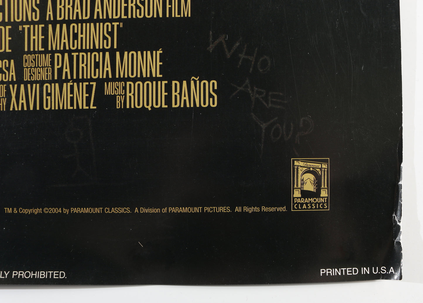 
                  
                    Christian Bale as Trevor Reznik in The Machinist Signed 27x40 Poster
                  
                