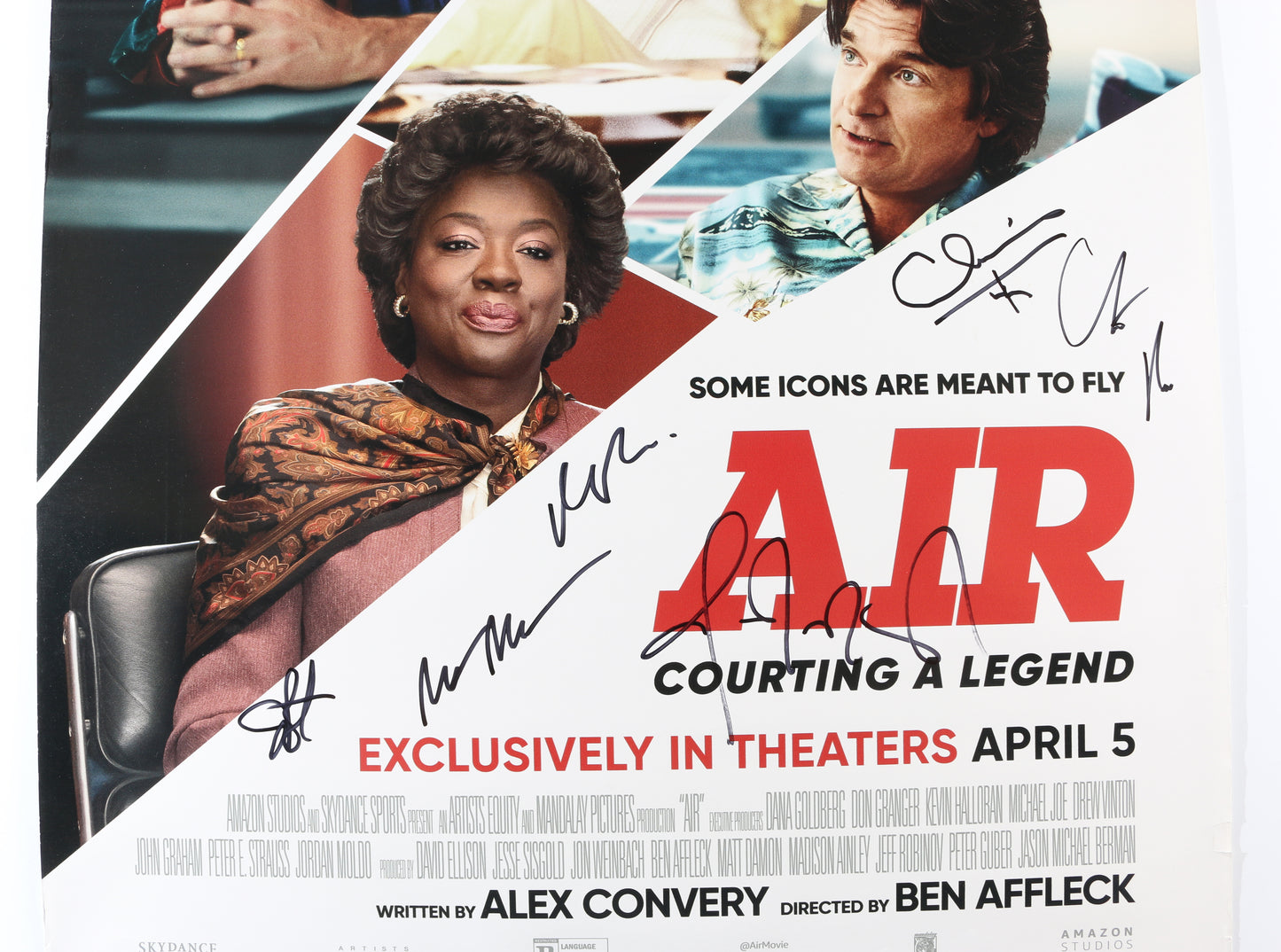 
                  
                    Air 27x40 Poster Cast Signed by Matt Damon, Chris Tucker, Jason Bateman, Chris Messina, Matthew Maher, & Marlon Wayans
                  
                
