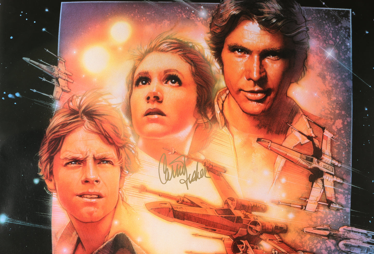 
                  
                    Carrie Fisher as Princess Leia in Star Wars: A New Hope (PSA) Signed 24x36 Poster
                  
                