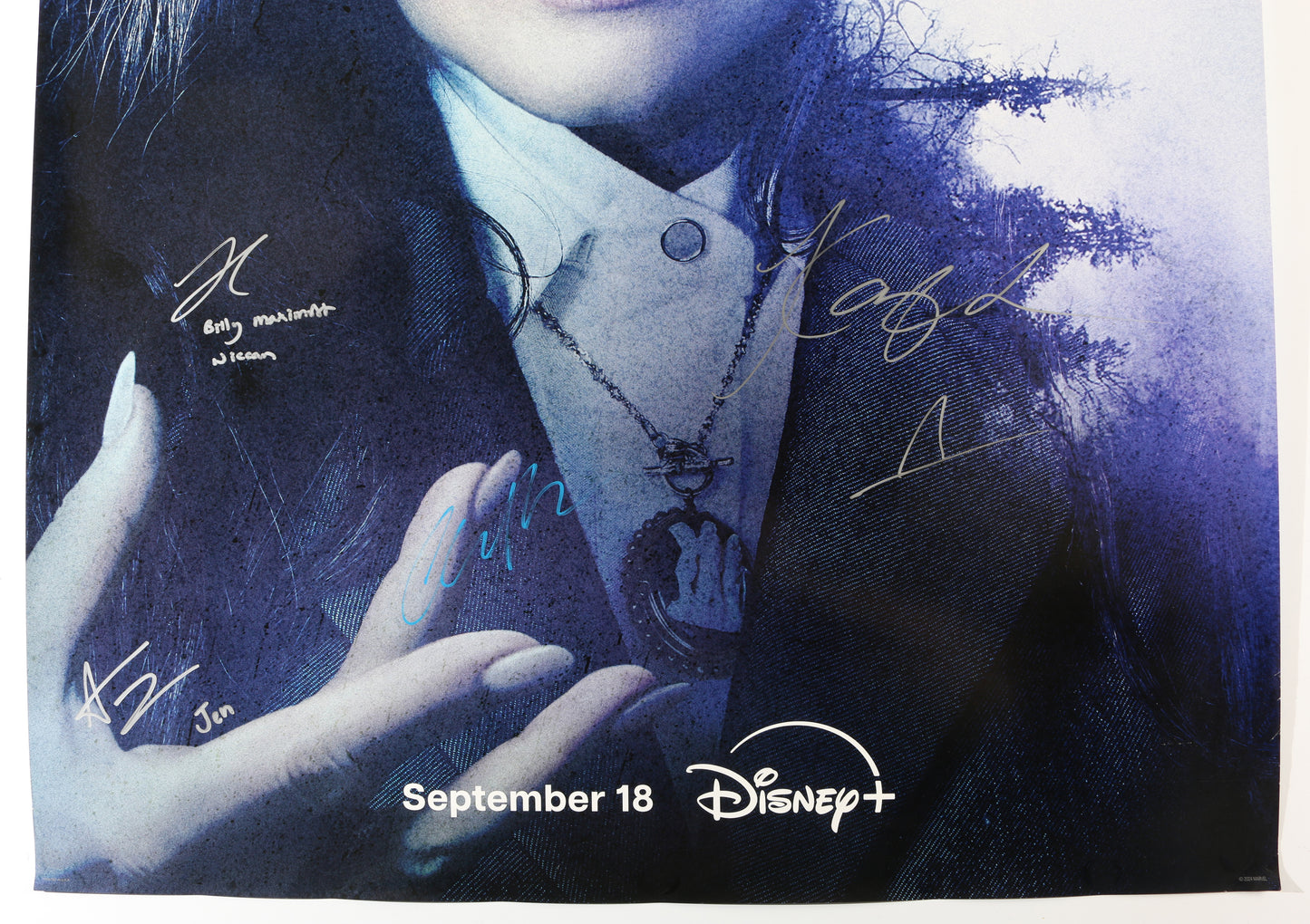 
                  
                    Agatha All Along 27x40 Poster Cast Signed by Kathryn Hahn, Joe Locke, Sasheer Zamata, & Aubrey Plaza with Character Names & Sketch
                  
                