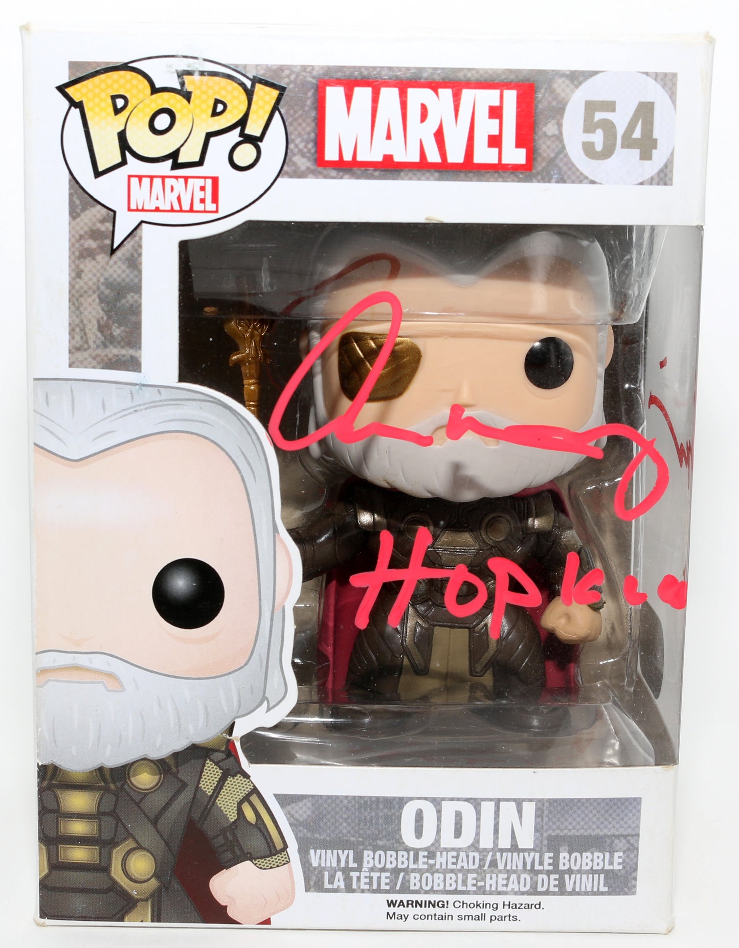 
                  
                    Anthony Hopkins as Odin in Thor (SWAU) Signed Funko POP! #54
                  
                