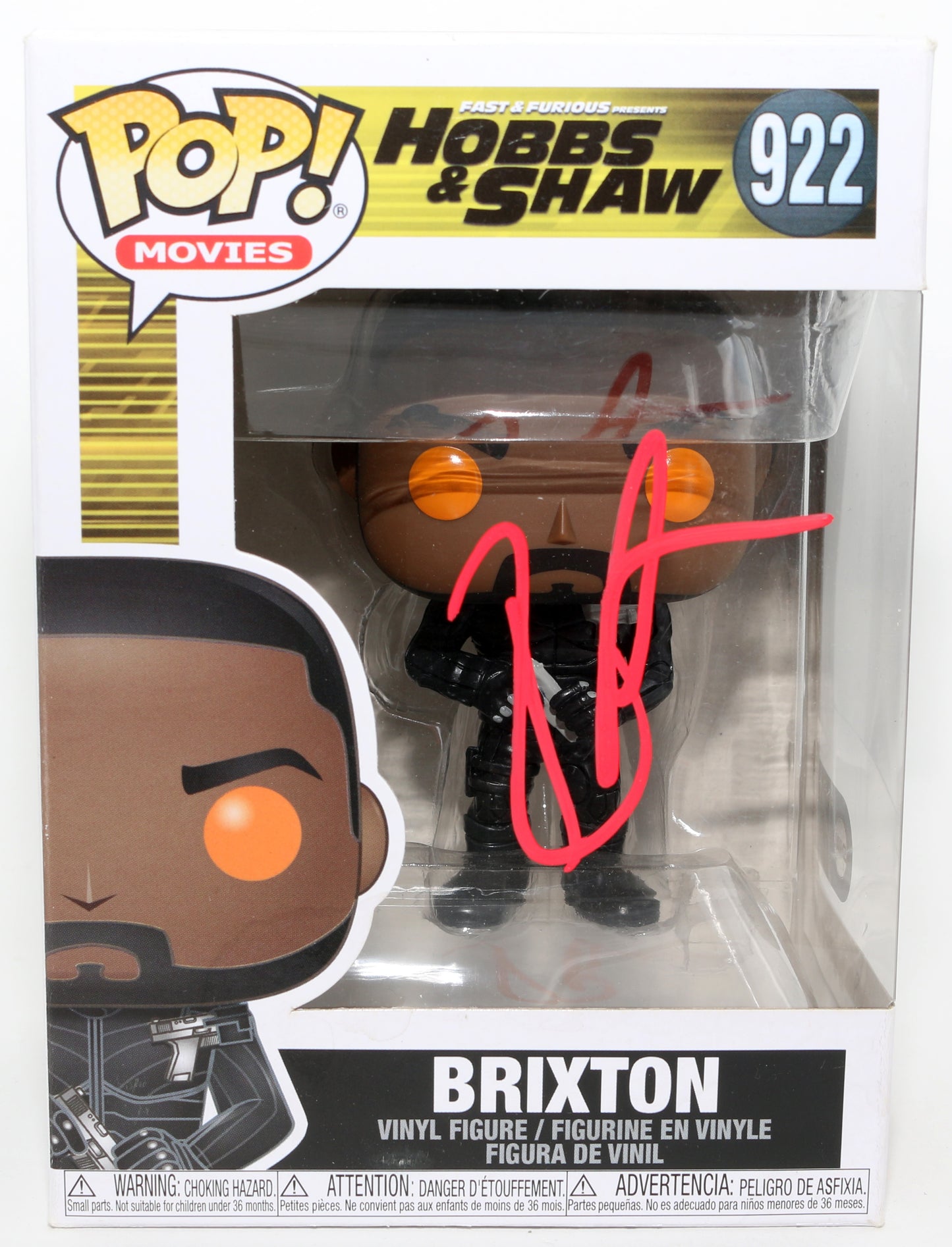 
                  
                    Idris Elba as Brixton Lore in Fast & Furious Presents: Hobbs & Shaw (SWAU) Signed Funko POP! #922
                  
                