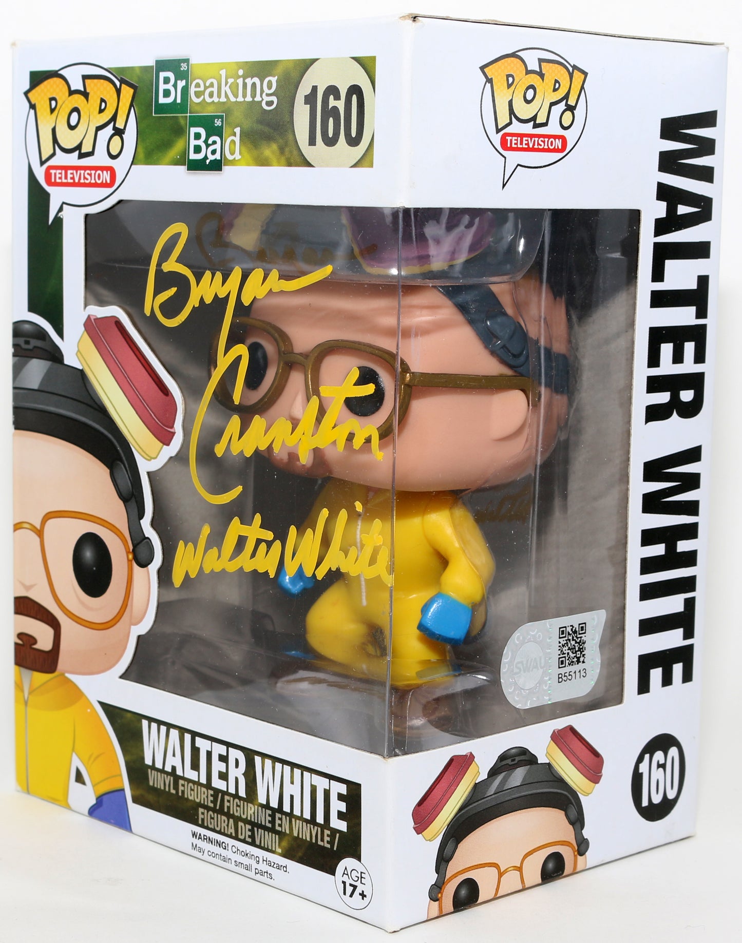 
                  
                    Bryan Cranston as Walter White in Breaking Bad (SWAU) Signed Funko POP! #160 with Character Name
                  
                