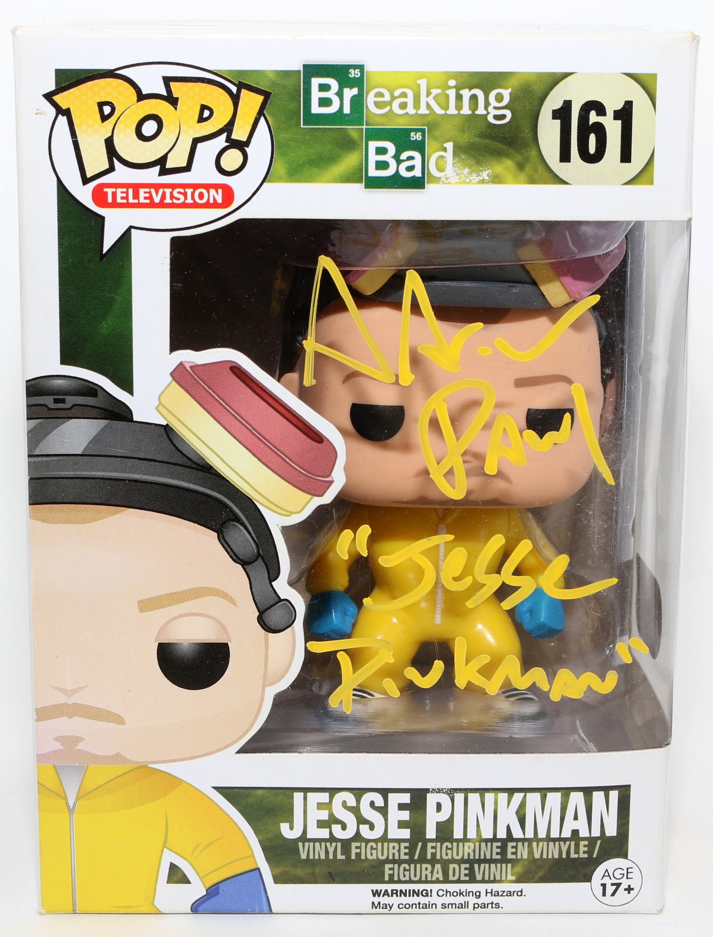 
                  
                    Aaron Paul as Jesse Pinkman in Breaking Bad (SWAU) Signed Funko POP! #161 with Character Name
                  
                
