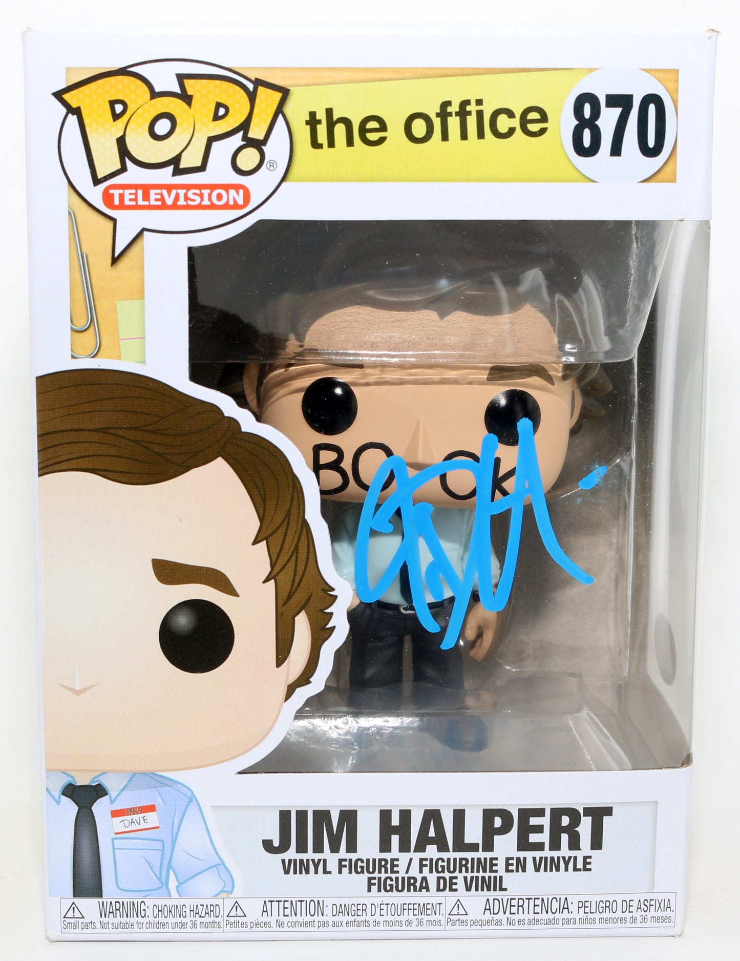 
                  
                    John Krasinski as Jim Halpert in The Office (JSA) Signed Funko POP! #870
                  
                