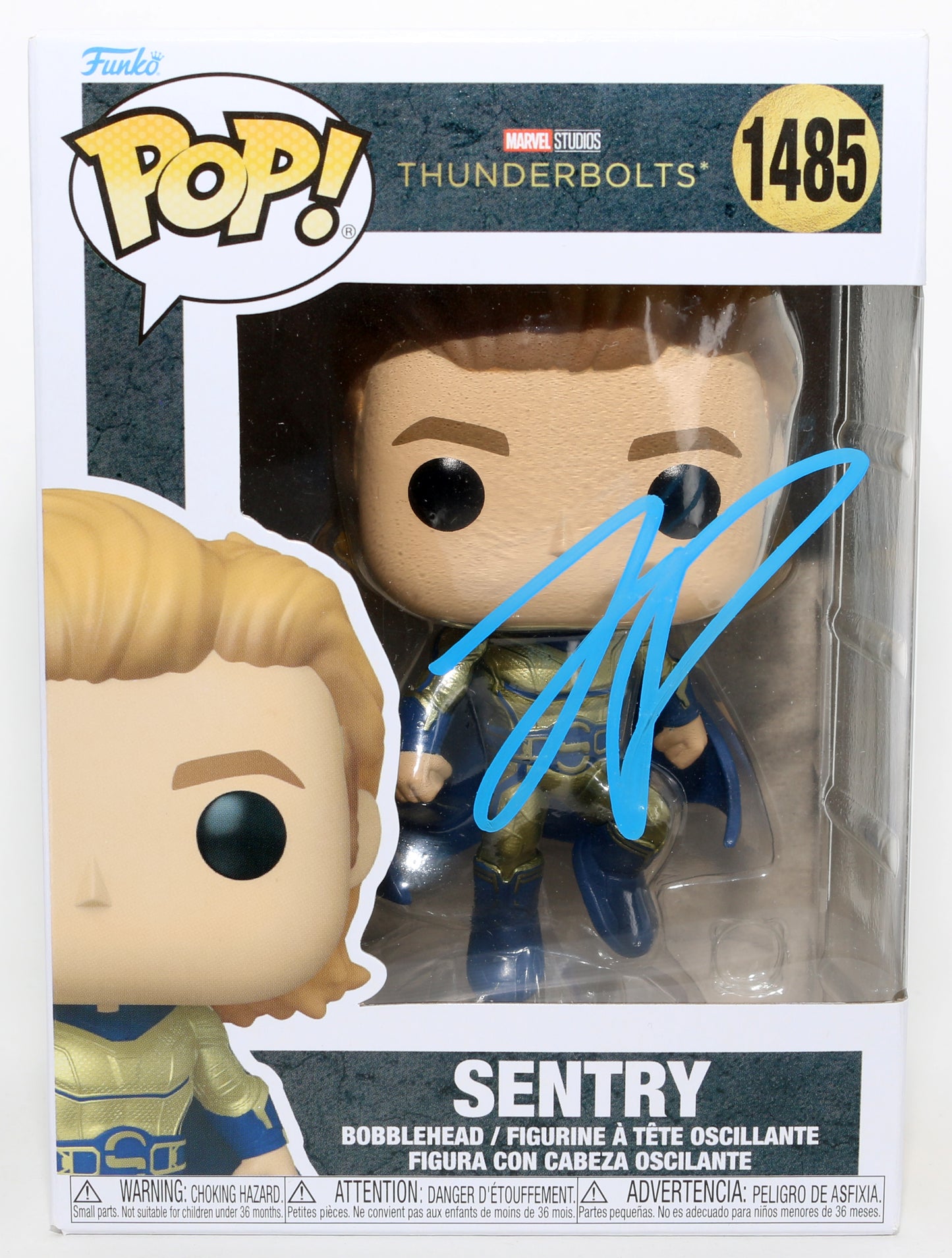 
                  
                    Lewis Pullman as Sentry in Thunderbolts* / The New Avengers (JSA) Signed Funko POP! #1485
                  
                