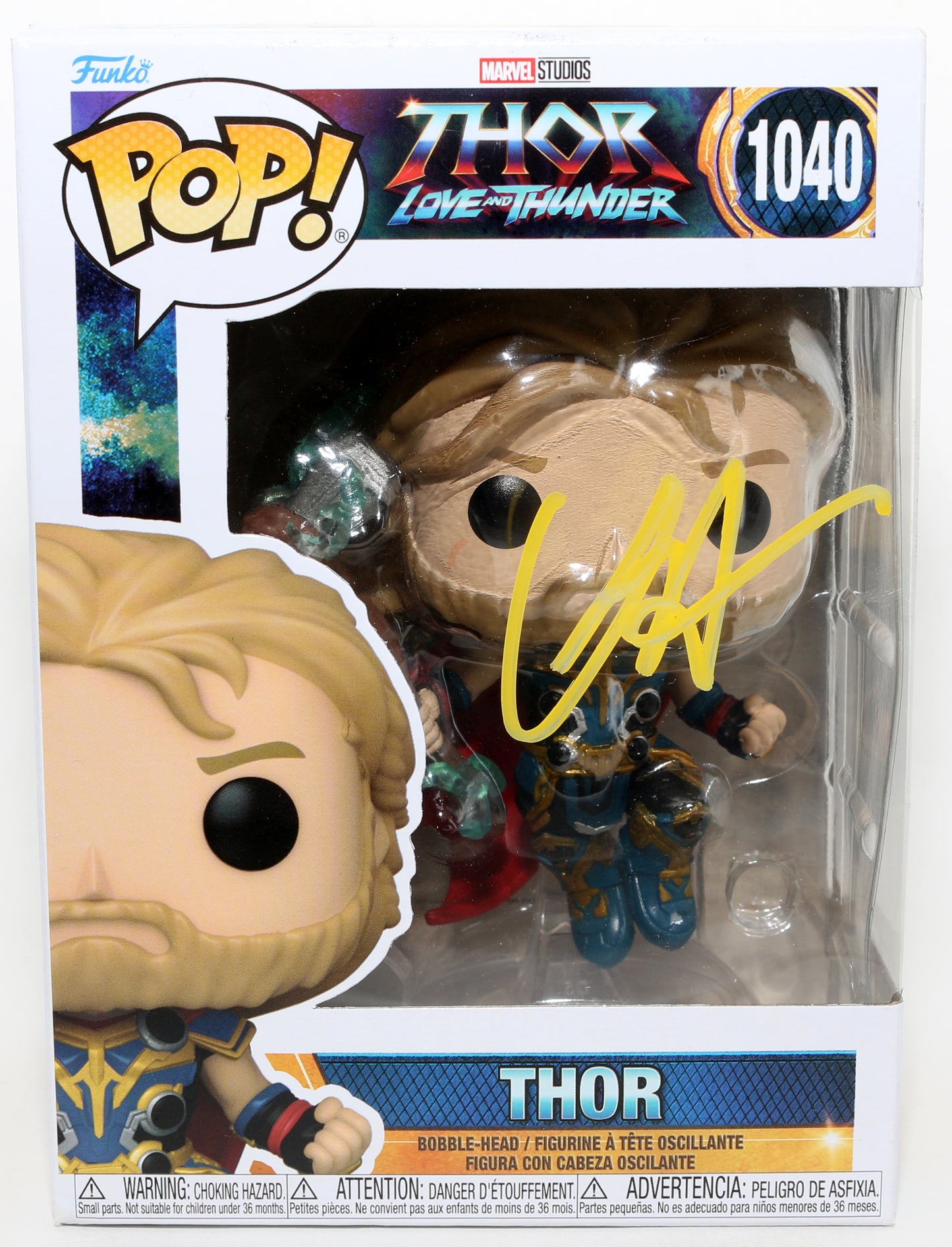 
                  
                    Chris Hemsworth as Thor in Thor: Love & Thunder Signed Funko POP! #1040
                  
                