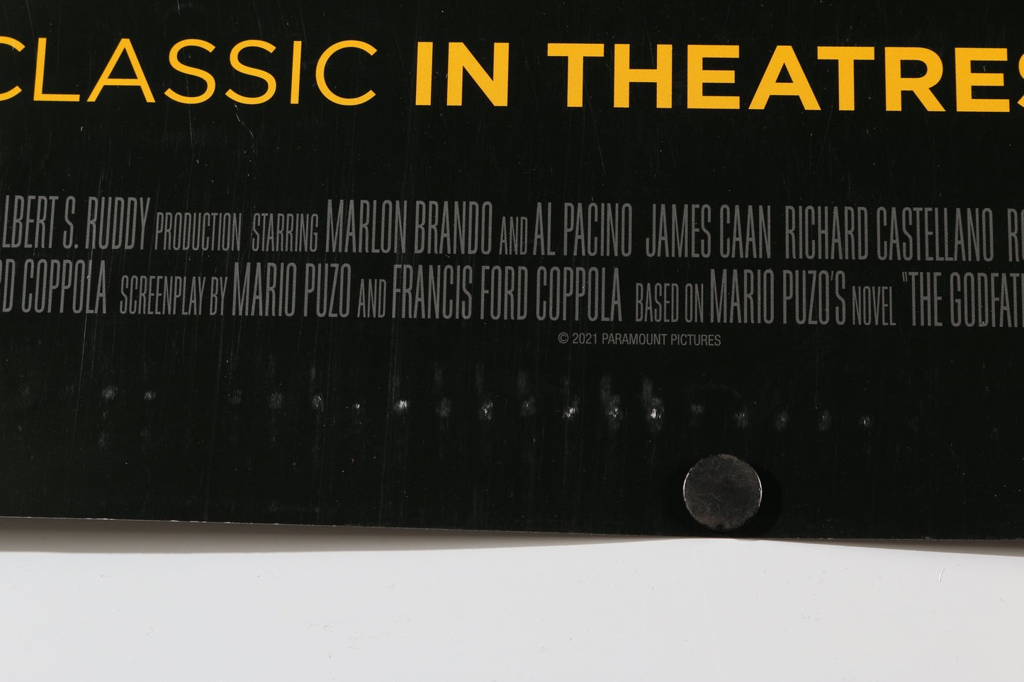 
                  
                    Francis Ford Coppola as The Director of The Godfather 50th Aniversary Edition Signed 27x40 Poster with Date
                  
                
