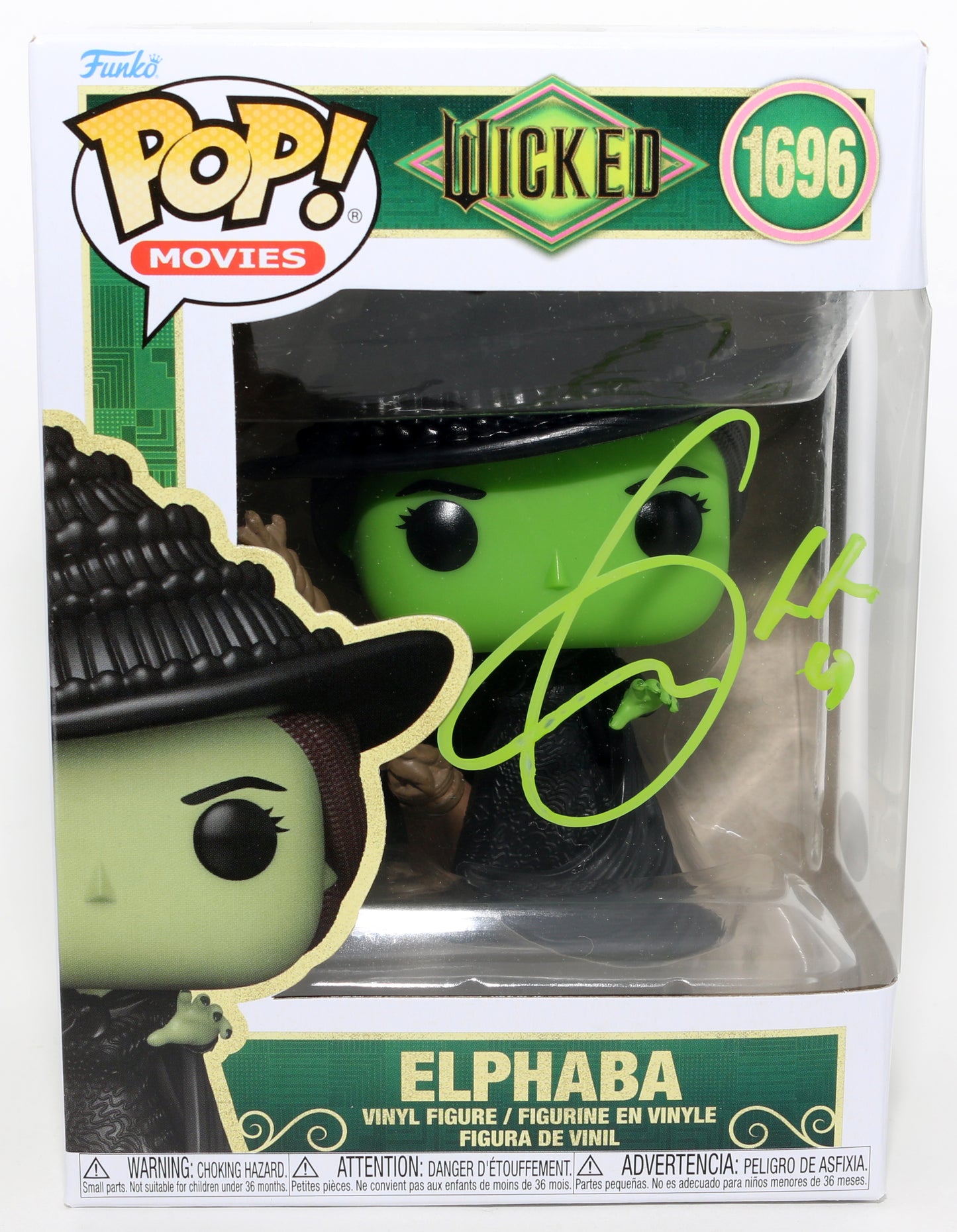 
                  
                    Cynthia Erivo as Elphaba in Wicked (JSA) Signed Funko POP! #1696
                  
                
