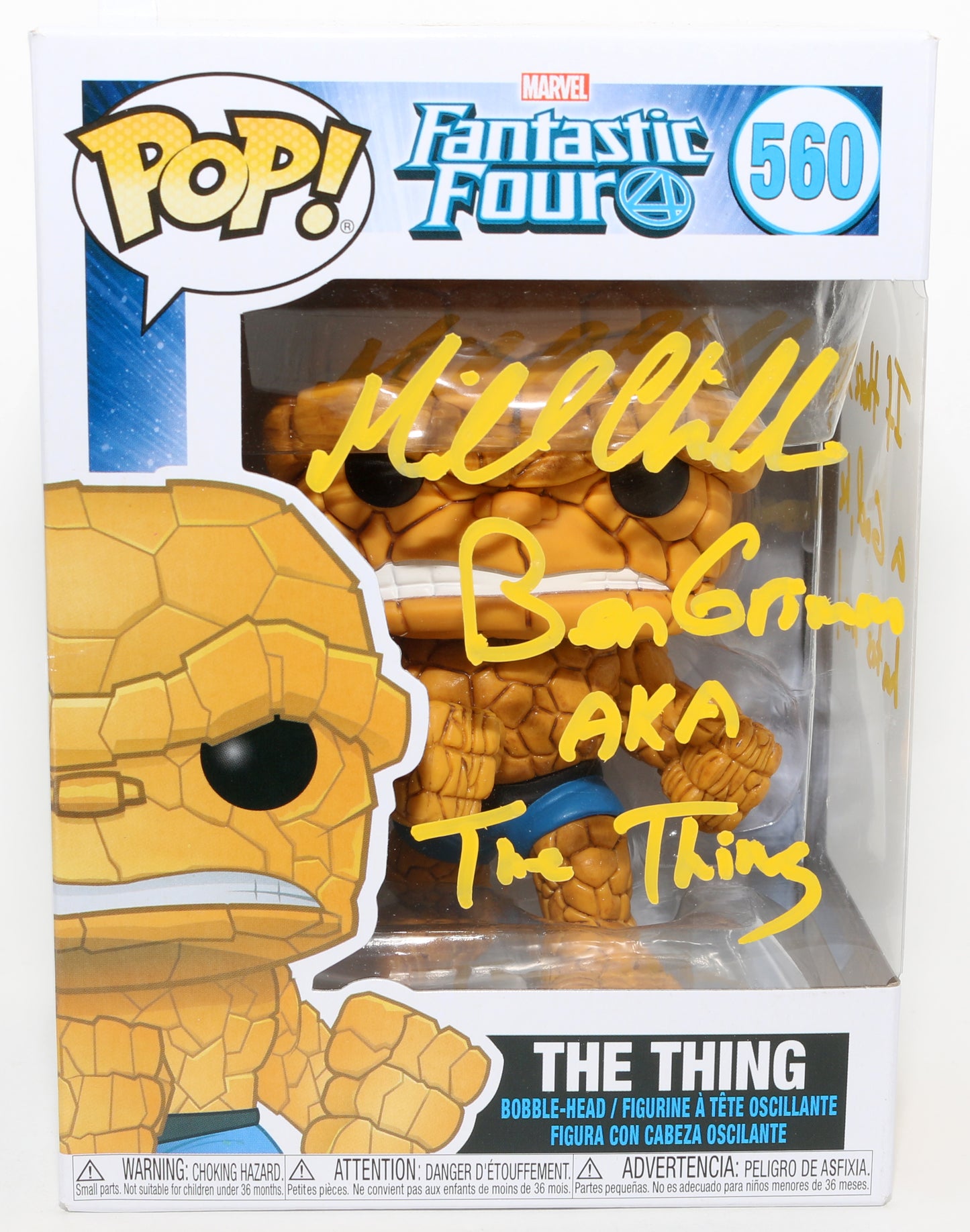 
                  
                    Michael Chiklis as The Thing in Fantastic Four Signed Funko POP! #560 with Character Name & Quote
                  
                