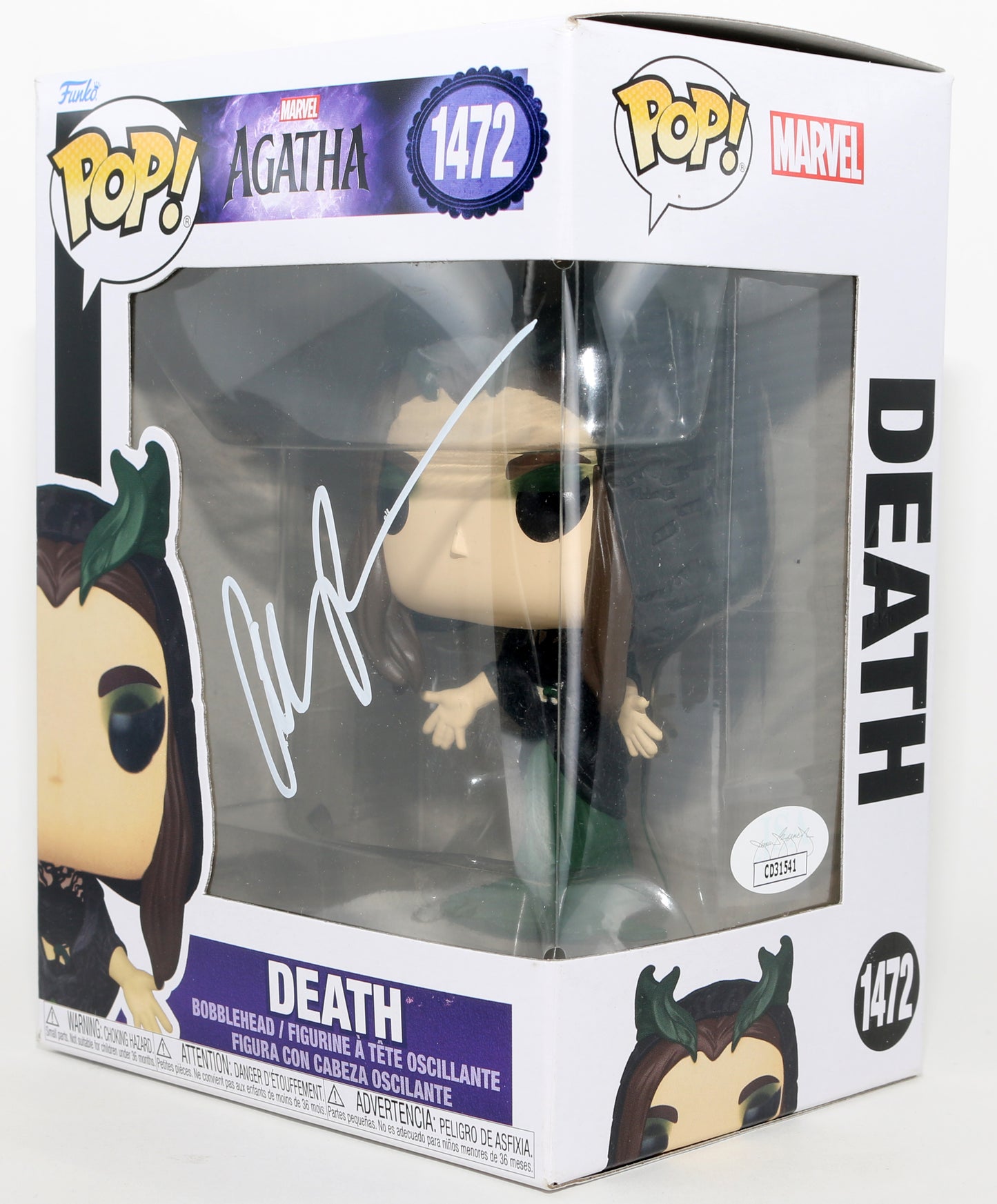 
                  
                    Aubrey Plaza as Death / Rio Vidal in Agatha All Along (JSA) Signed Funko POP! #1472
                  
                