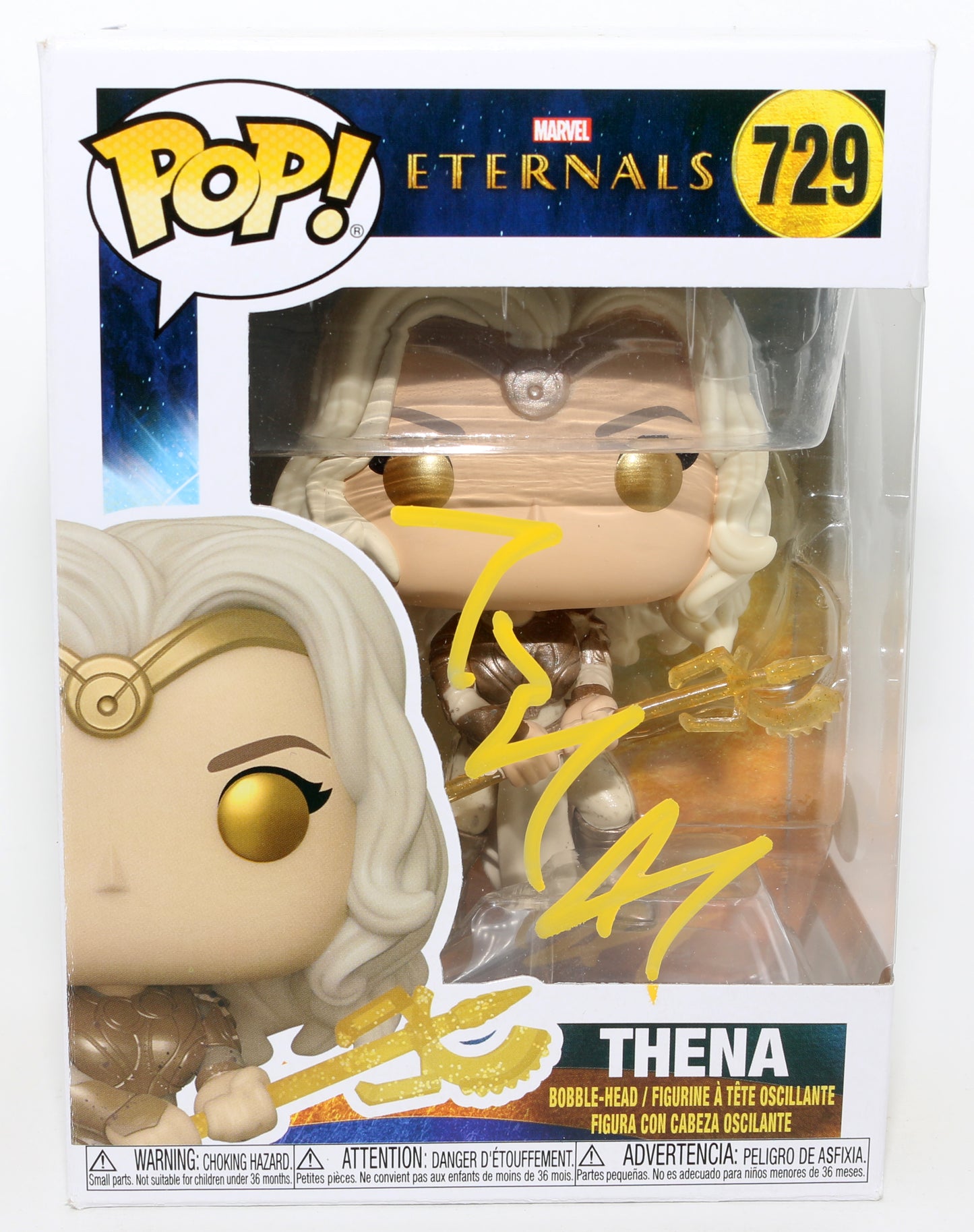 
                  
                    Angelina Jolie as Thena in The Eternals (JSA) Signed Funko POP! #729
                  
                