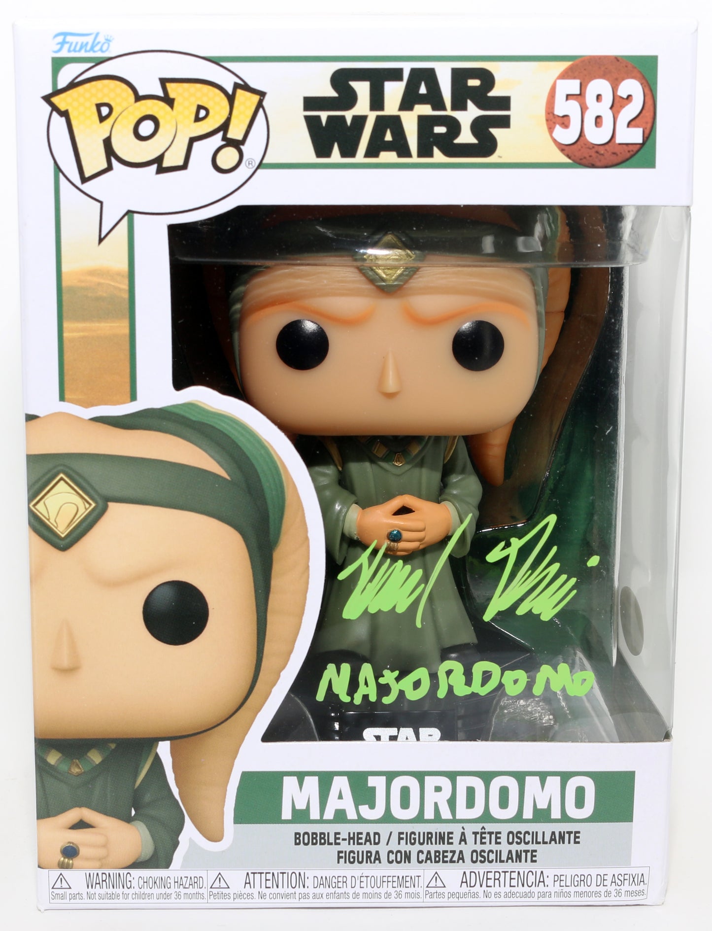 
                  
                    David Pasquesi as Majordomo in Star Wars: The Book of Boba Fett Signed Funko POP! #582 with Character Name
                  
                
