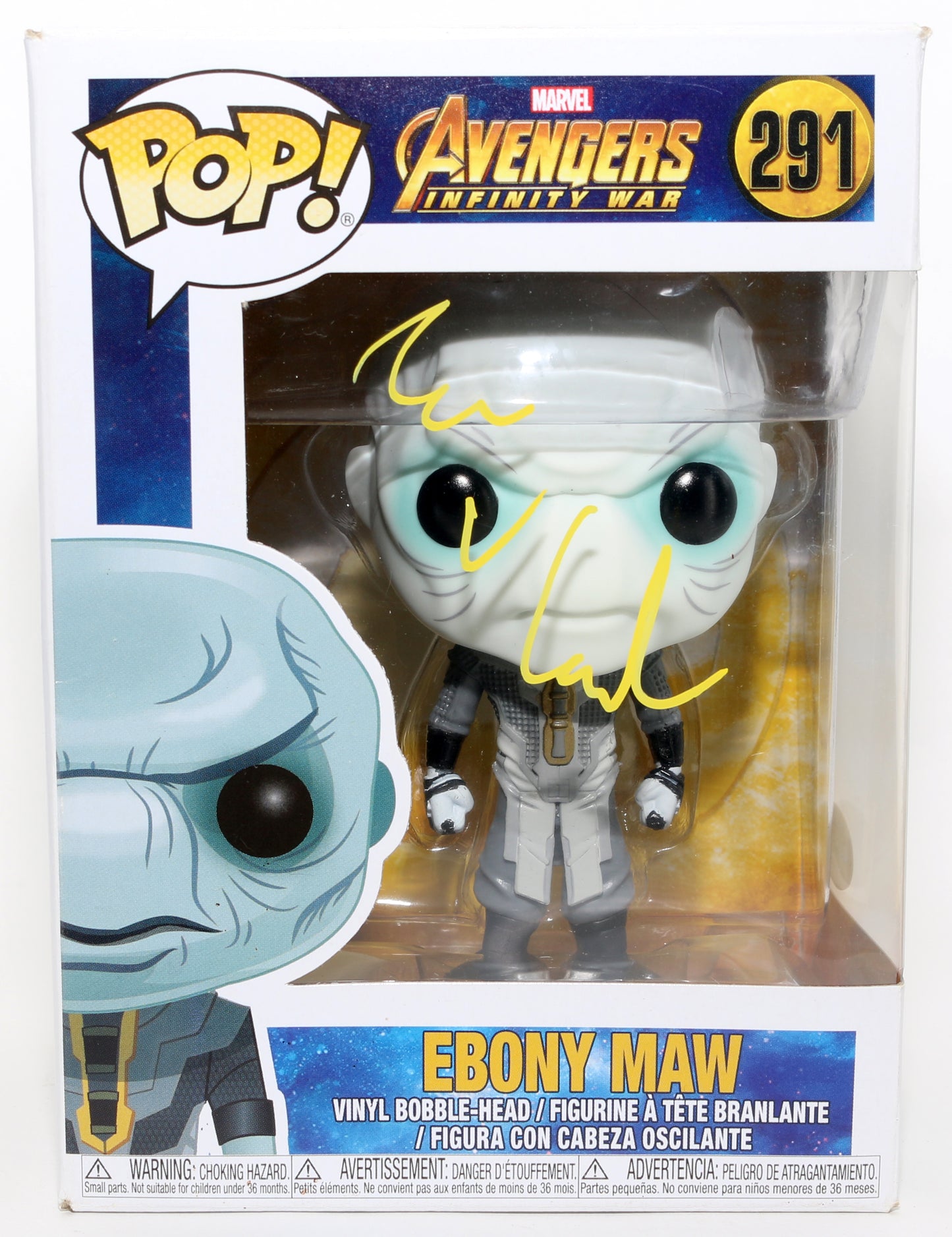 
                  
                    Tom Vaughan-Lawlor as Ebony Maw in Avengers: Infinity War Signed Funko POP! #291
                  
                