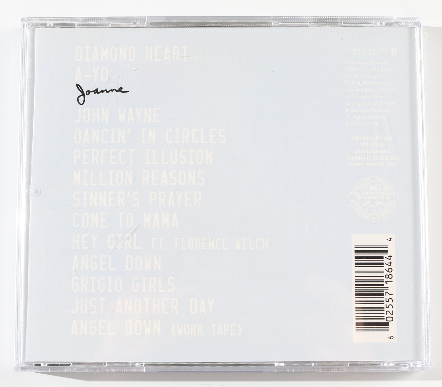 
                  
                    Joanne CD Album with Cover (JSA) Signed by Lady Gaga
                  
                
