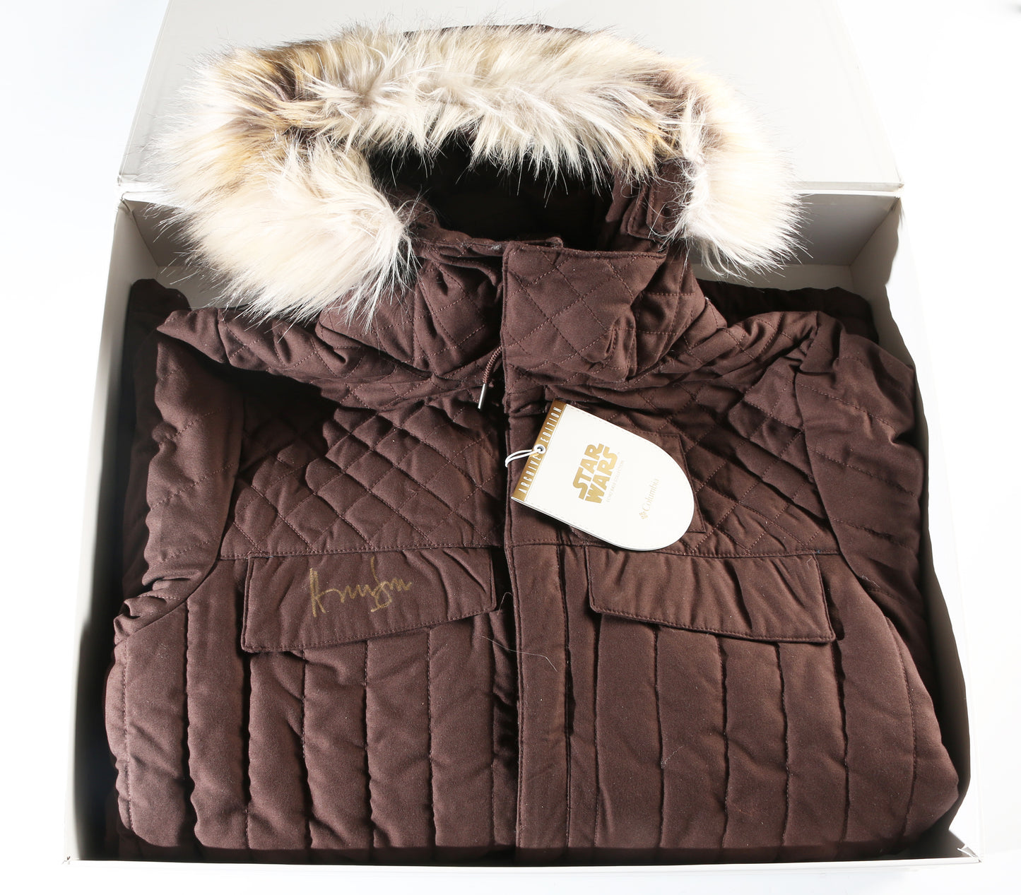 
                  
                    Harrison Ford as Han Solo in Star Wars: The Empire Strikes Back Signed Limited Edition Columbia Prop Replica Parka Jacket
                  
                