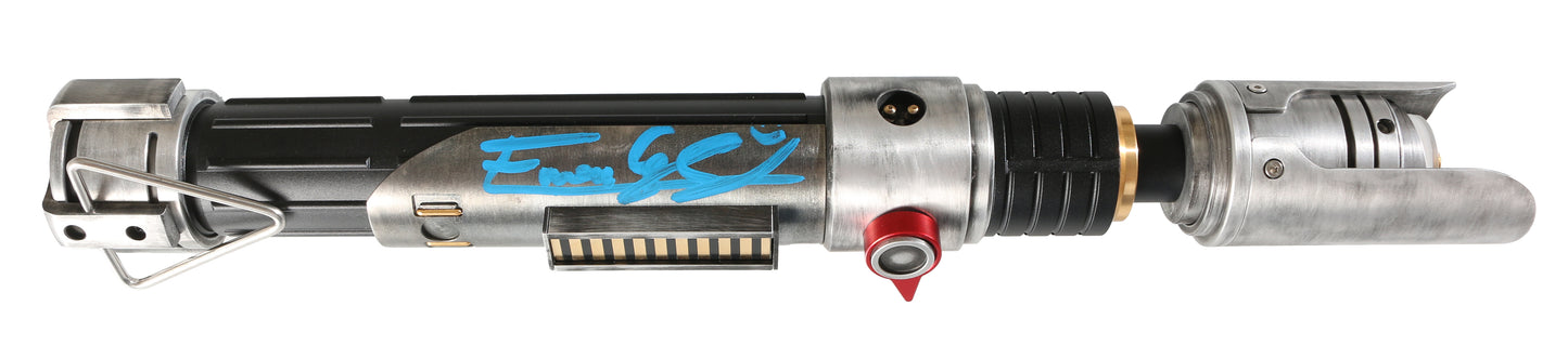 
                  
                    Sabine (Weathered) from Star Wars: Ahsoka Prop Replica Lightsaber by Argo Sabers Signed by Eman Esfandi
                  
                